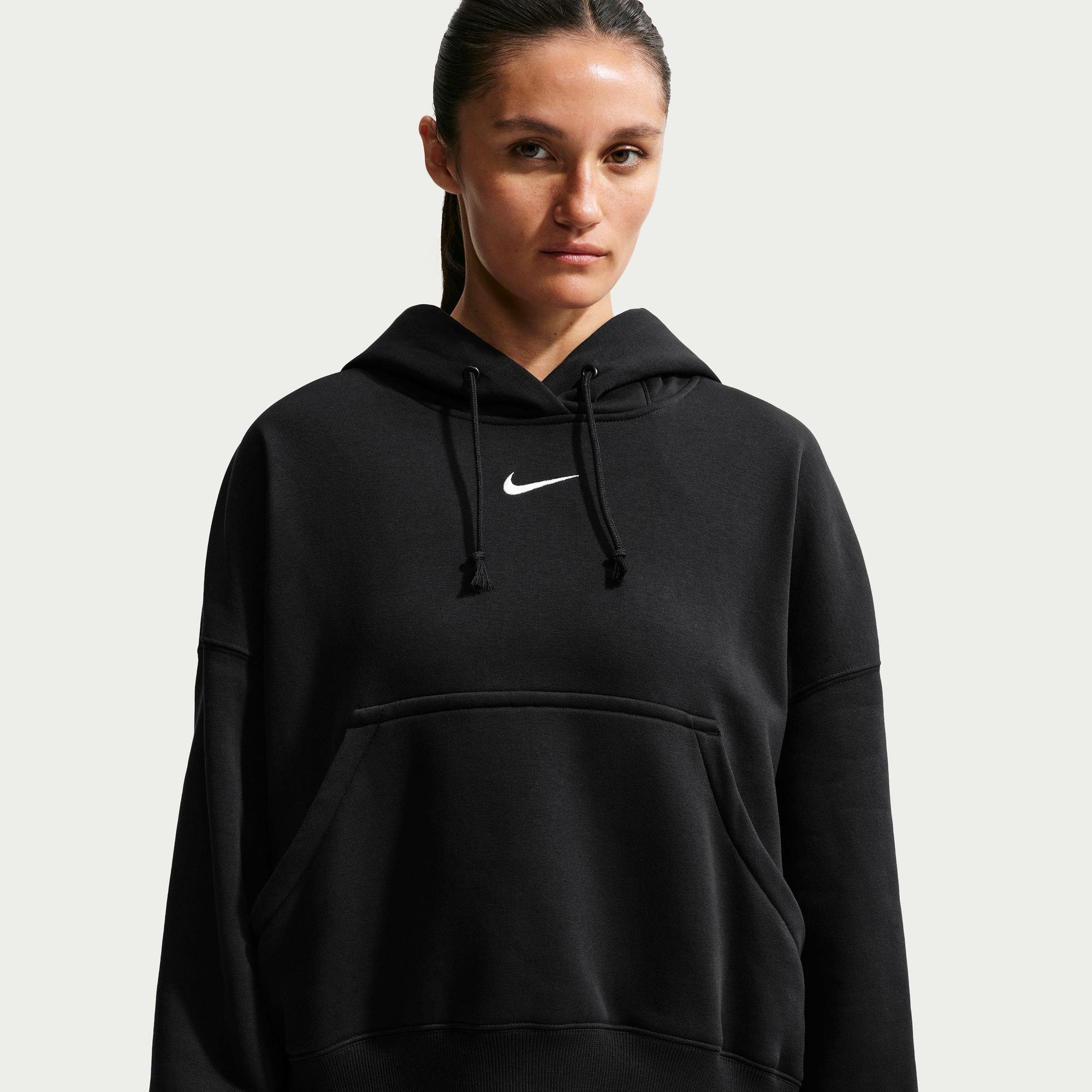 Black/White - Nike - Sportswear Phoenix Fleece Women's Over-Oversized Pullover Hoodie - 1