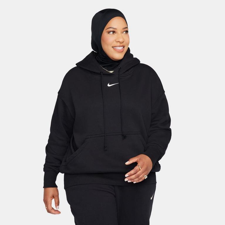 Noir/Blanc - Nike - Sportswear Phoenix Fleece Women's Over-Oversized Pullover Hoodie - 1