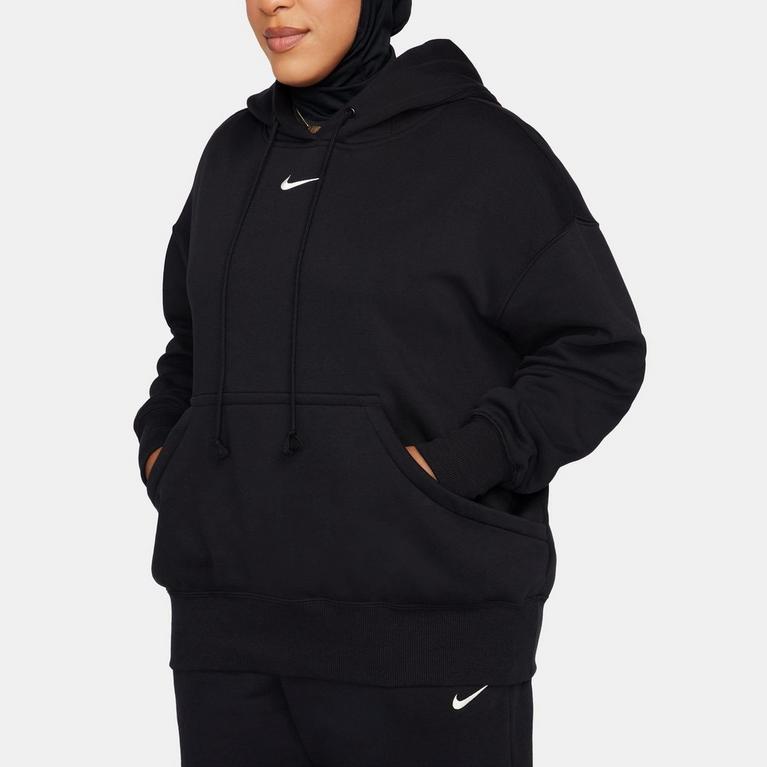 Schwarz/Weiß - Nike - Sportswear Phoenix Fleece Women's Over-Oversized Pullover Hoodie - 6