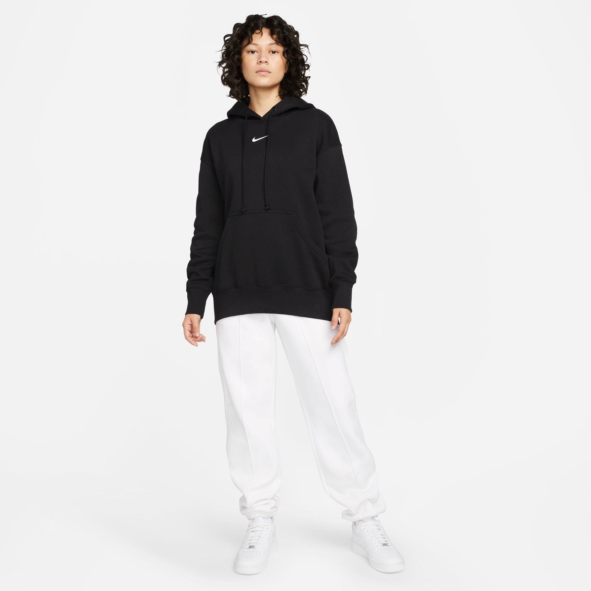 Nero/Bianco - Nike - Sportswear Phoenix Fleece Women's Over-Oversized Pullover Hoodie - 7