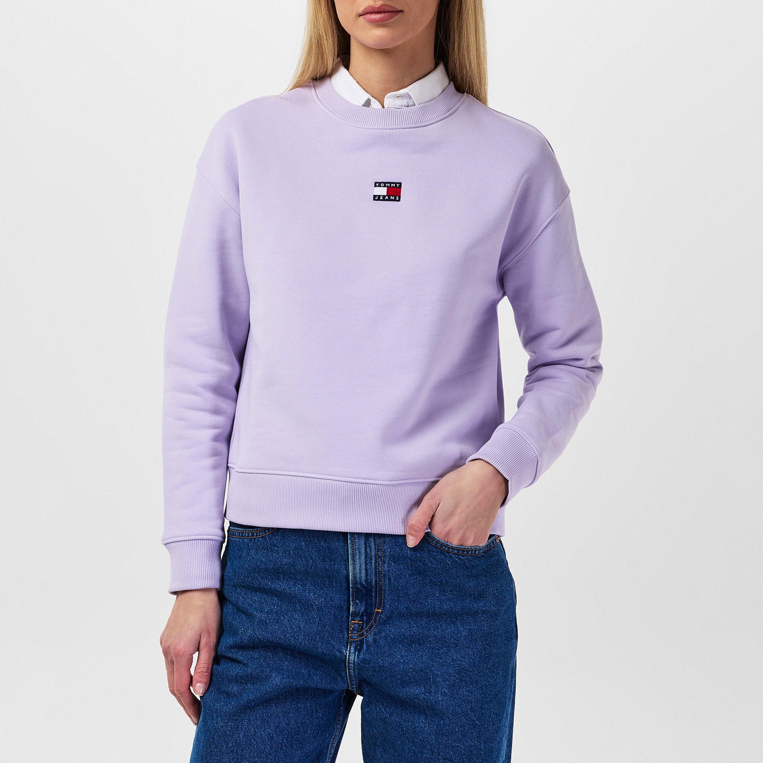 Lavender Flower - Tommy Jeans - Badge Crew Sweatshirt - 3