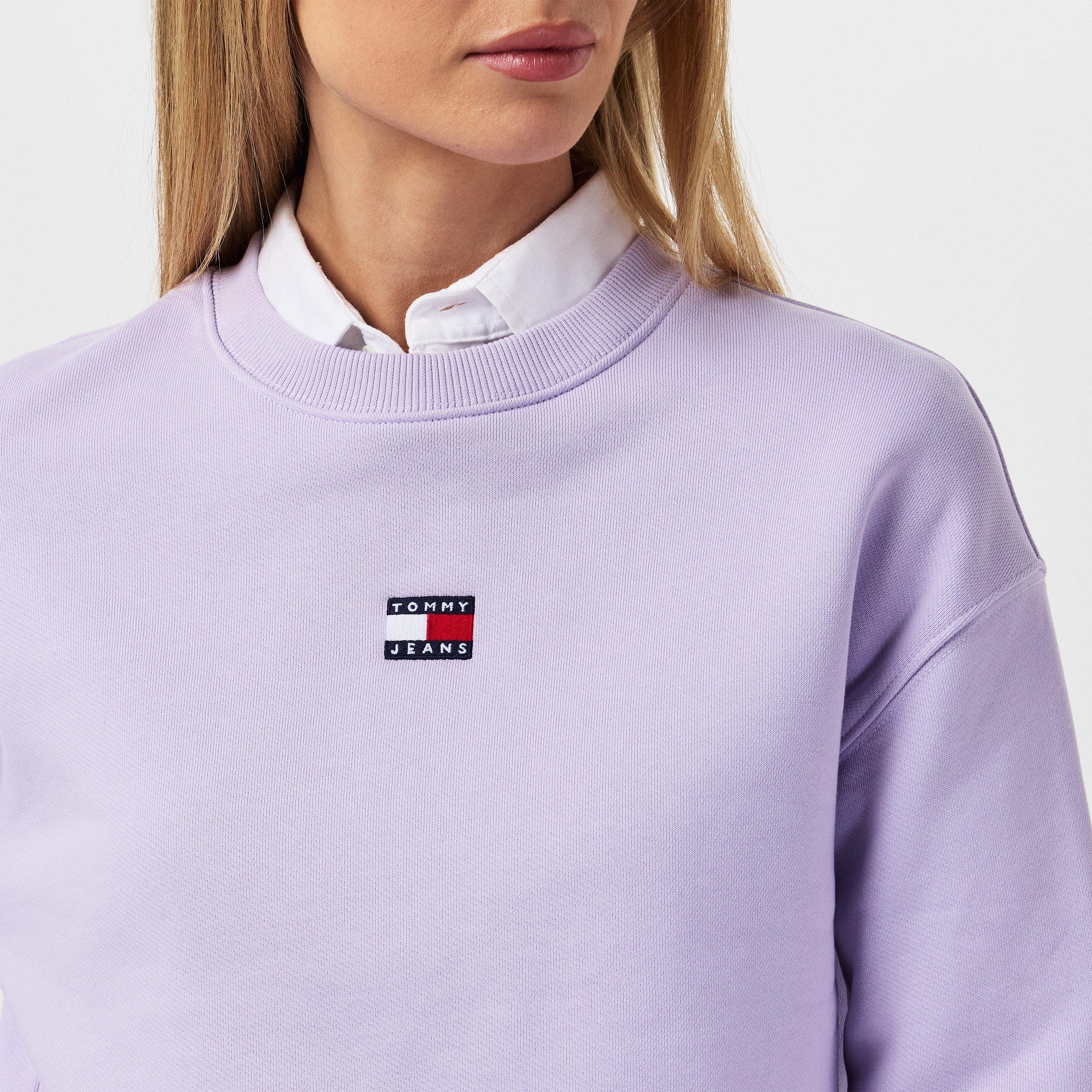 Lavender Flower - Tommy Jeans - Badge Crew Sweatshirt - 5