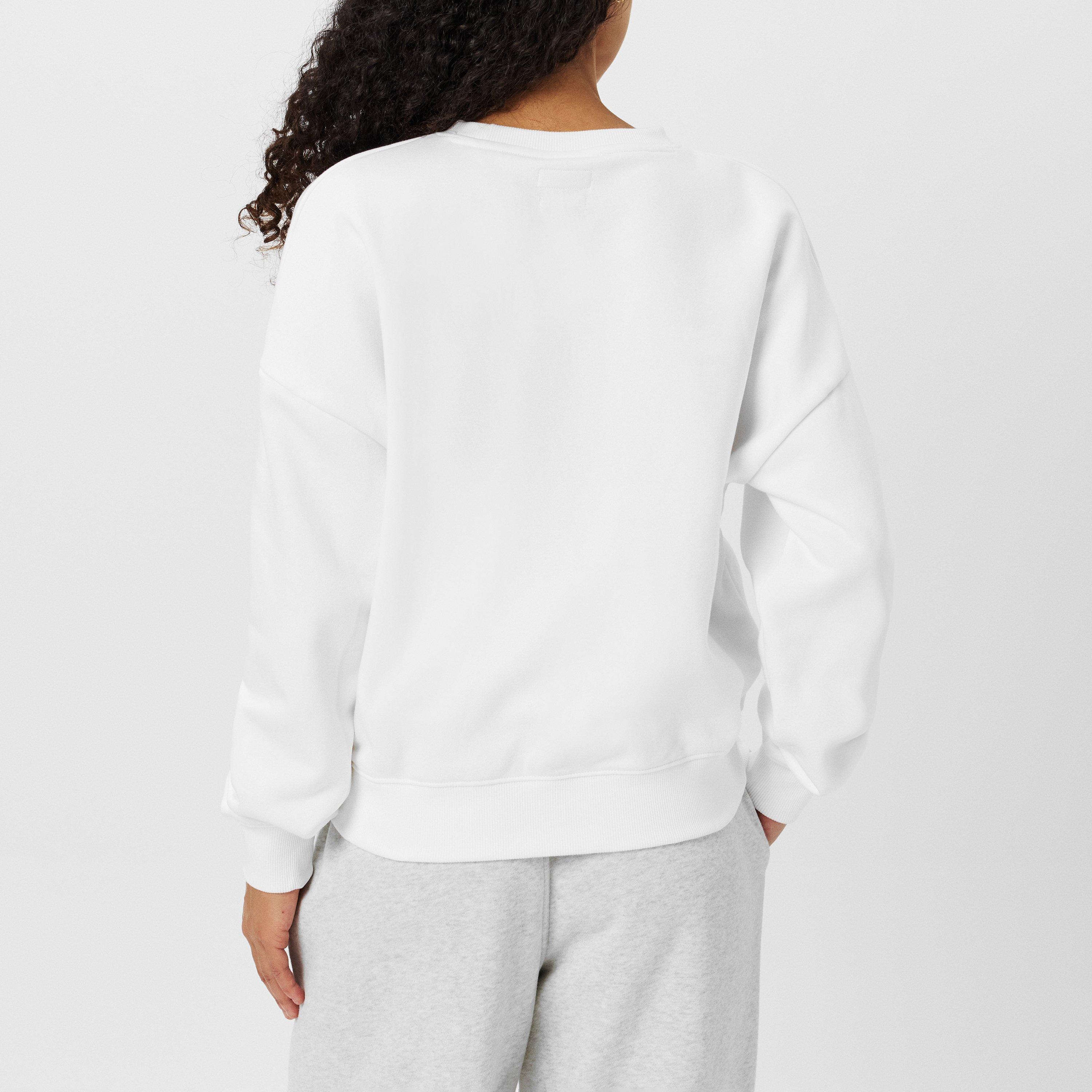 Blanco puro - Guess - Women's Triangle Icon Sweatshirt - 4