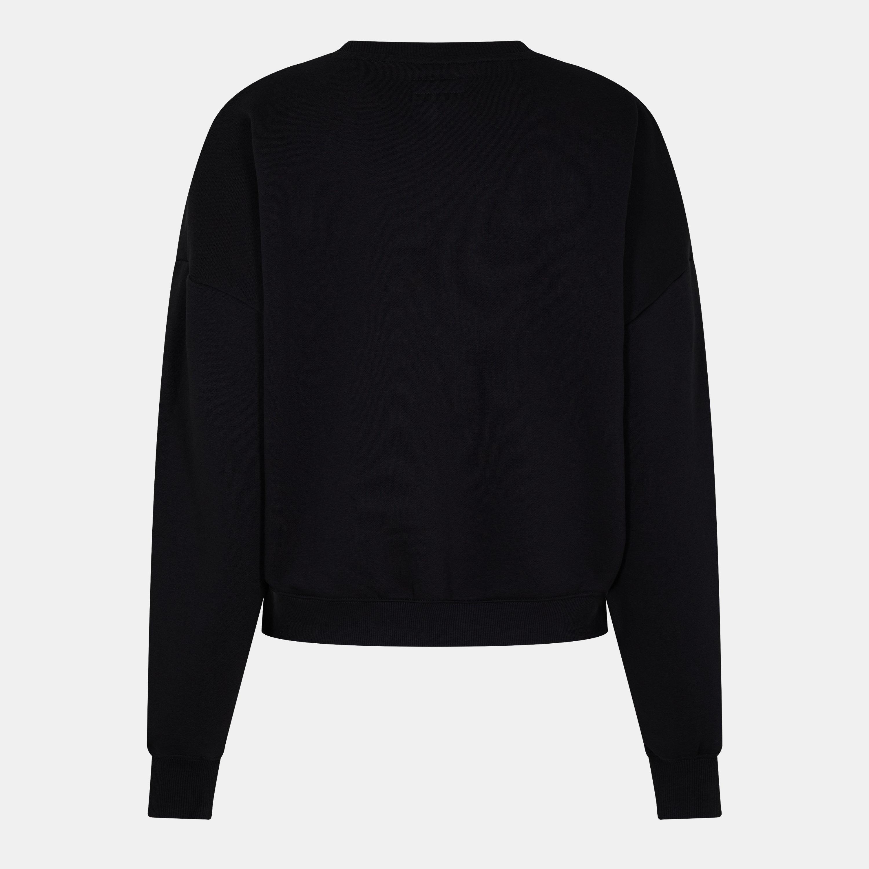 Jet Black - Guess - Women's Triangle Icon Sweatshirt - 2