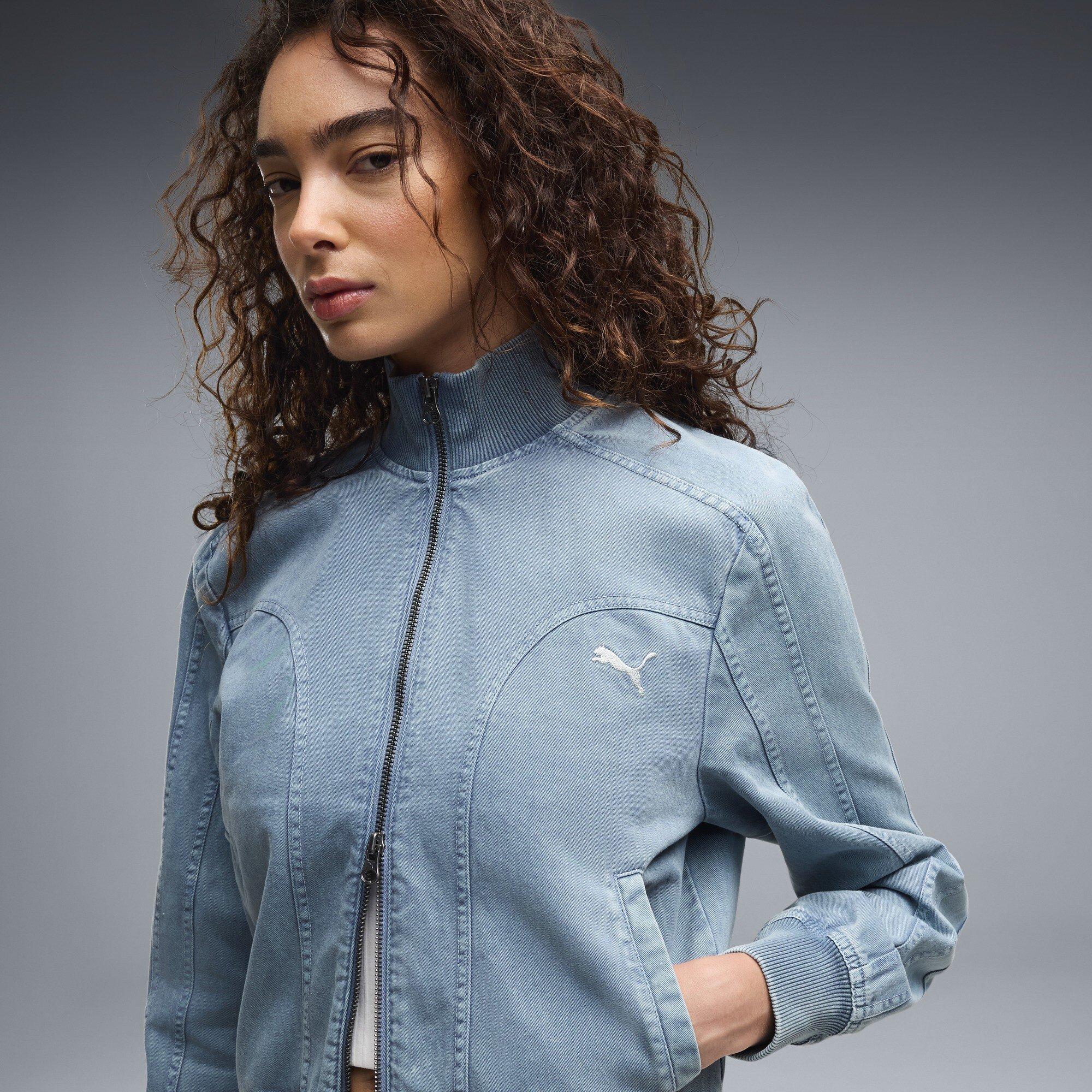 Cool Blue - Puma - Women's Arch Wash Tracksuit Top - 5