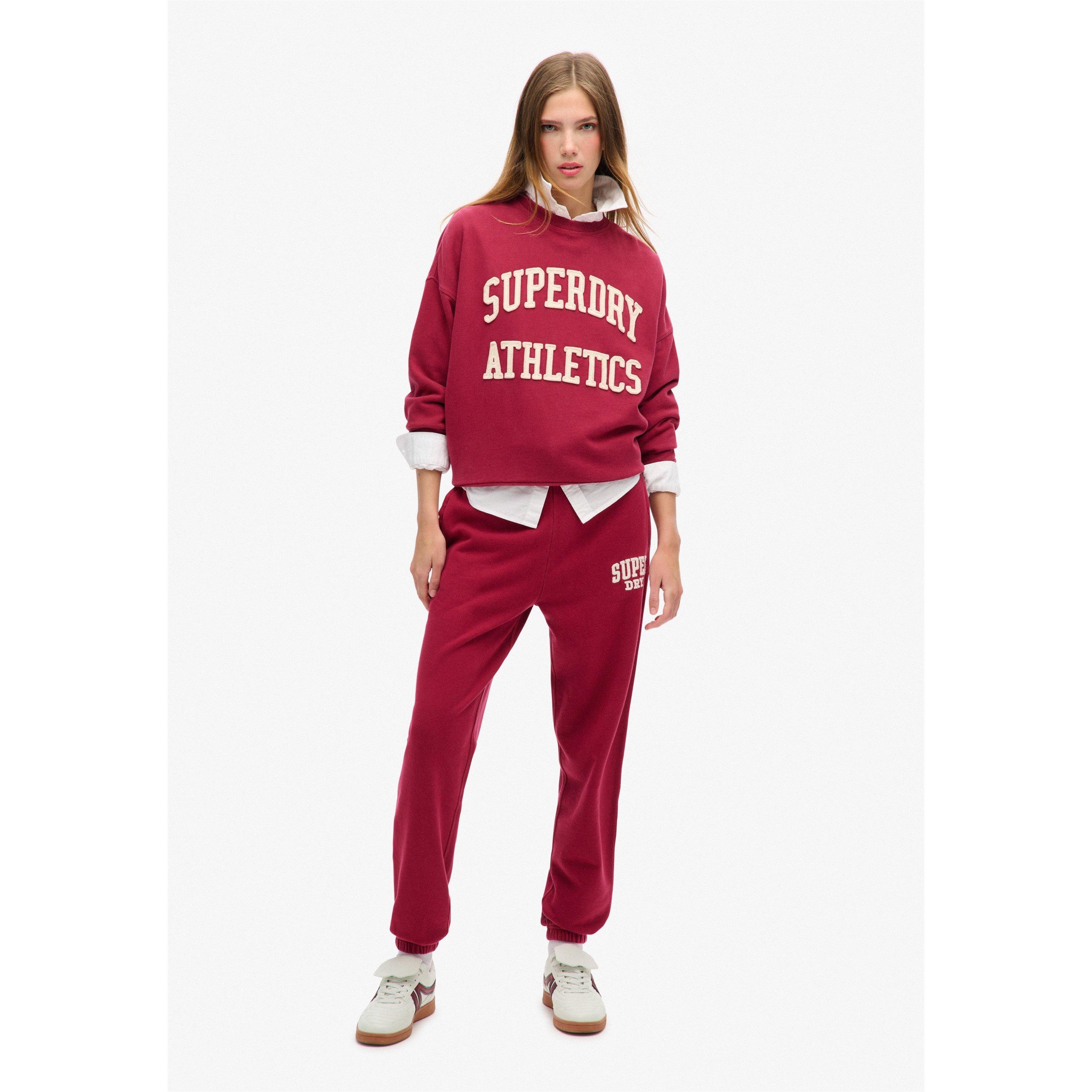 Bordeaux Rouge - Superdry - Women's Athletic Essentials Crew Sweatshirt - 2