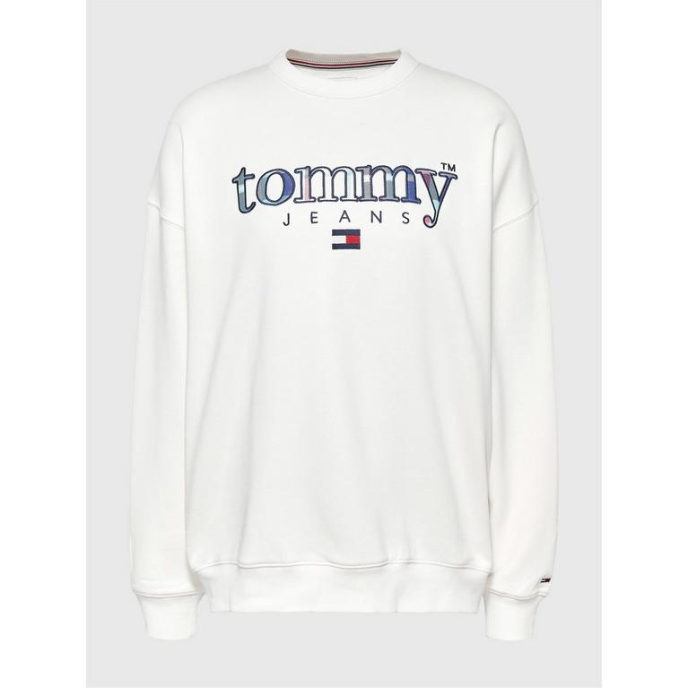 Ancien Blanc - Tommy Jeans - New Love Club Szary T-shirt z nadrukiem pałeczek do jedzenia - 1