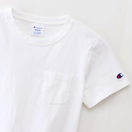White - Champion - Pocket Womens T Shirt - 2