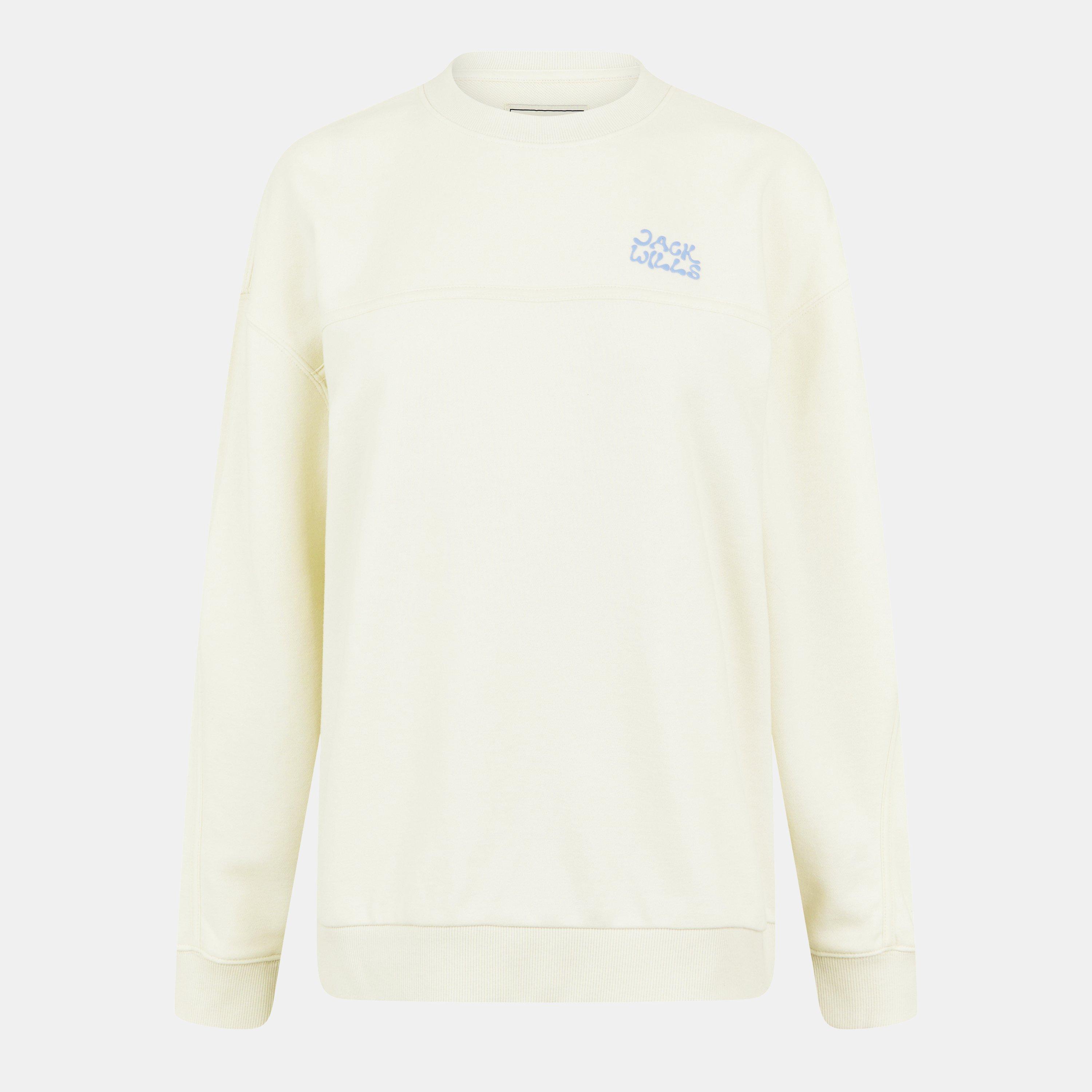 Jack Wills Women's Crew Neck Sweatshirt - Vintage White - 8 (XS)