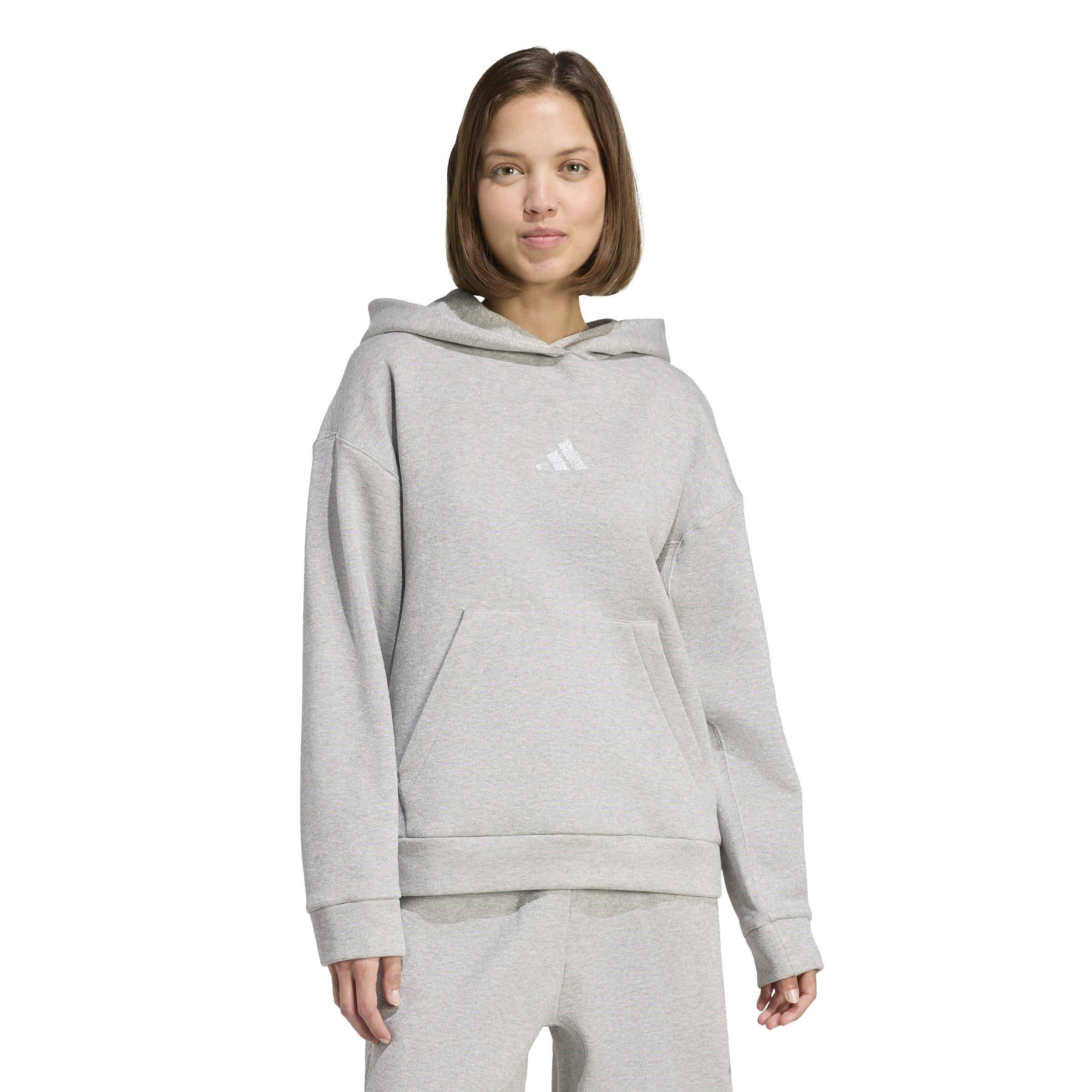 Silver - adidas - Glitter Over-the-Head Hoodie - 2