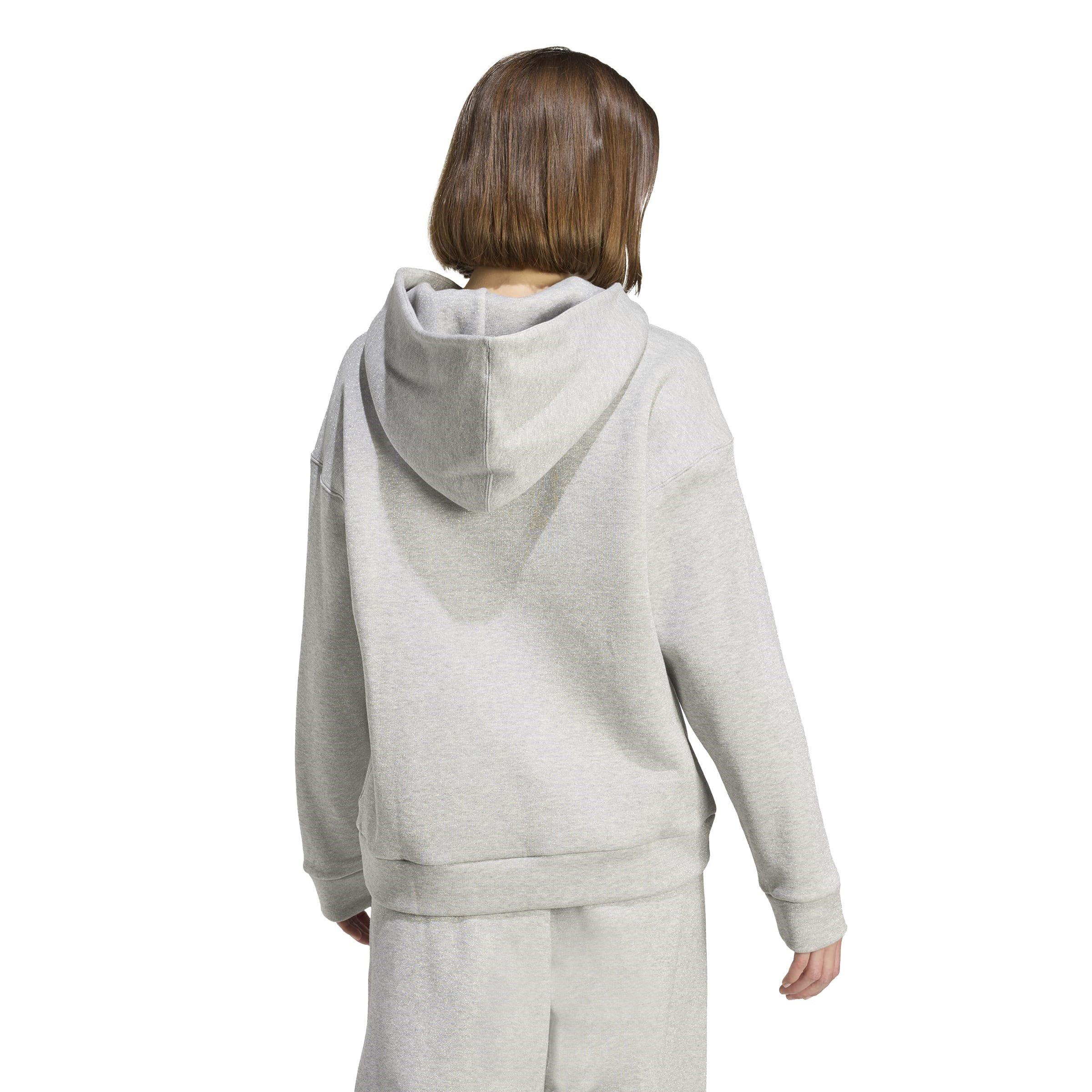 Silver - adidas - Glitter Over-the-Head Hoodie - 3