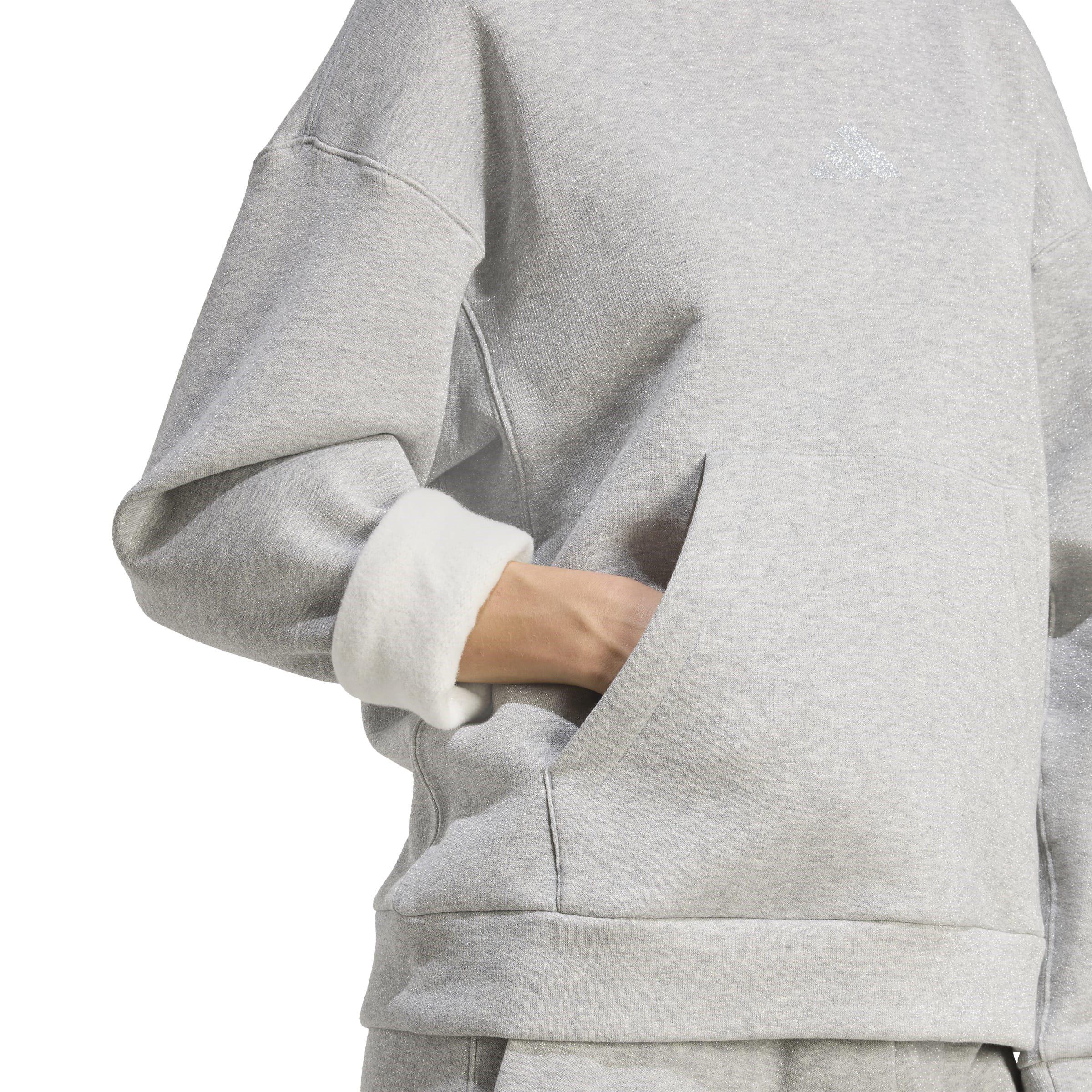 Silver - adidas - Glitter Over-the-Head Hoodie - 4