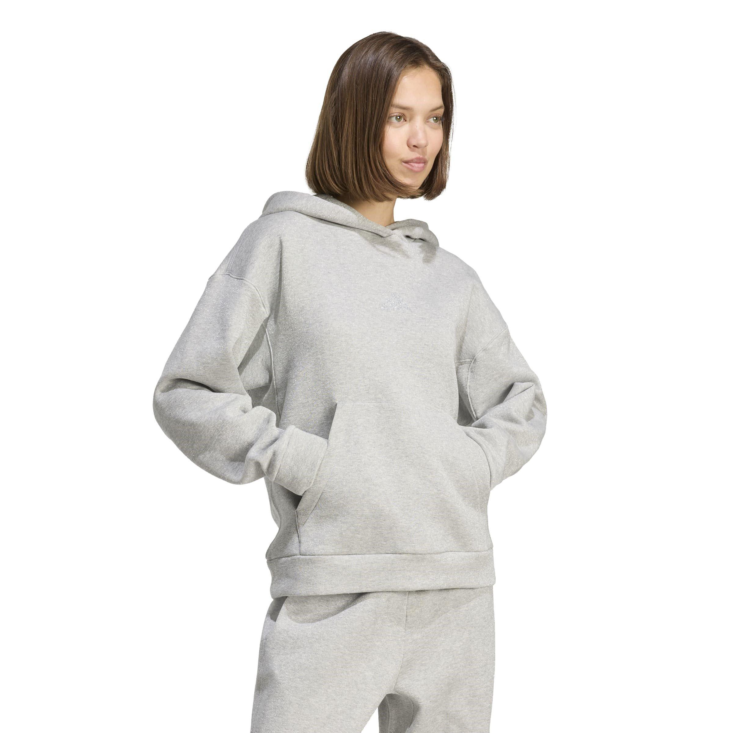 Silver - adidas - Glitter Over-the-Head Hoodie - 6