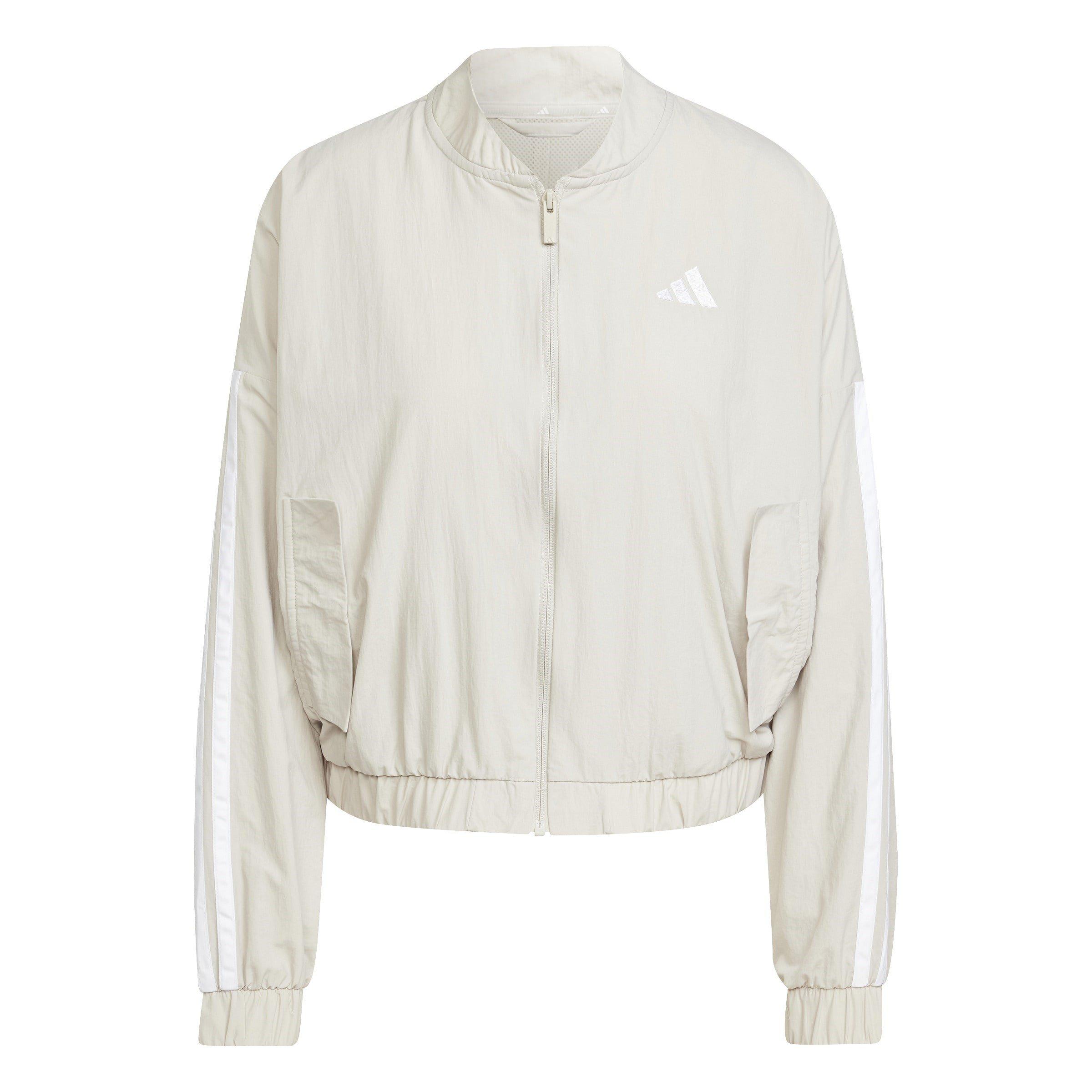 Beige - adidas - 3-Stripe Woven Bomber Jacket Womens - 1