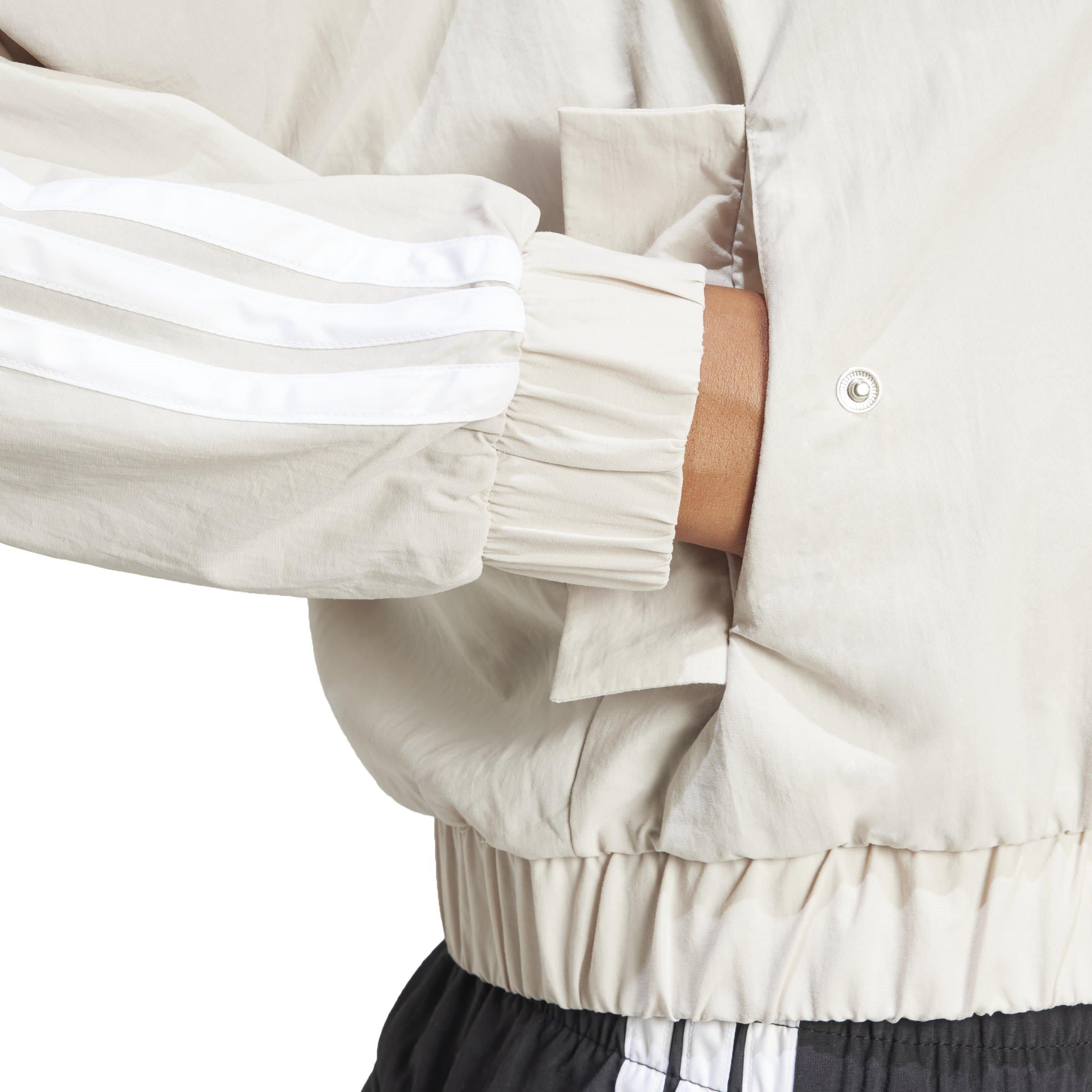 Beige - adidas - 3-Stripe Woven Bomber Jacket Womens - 5