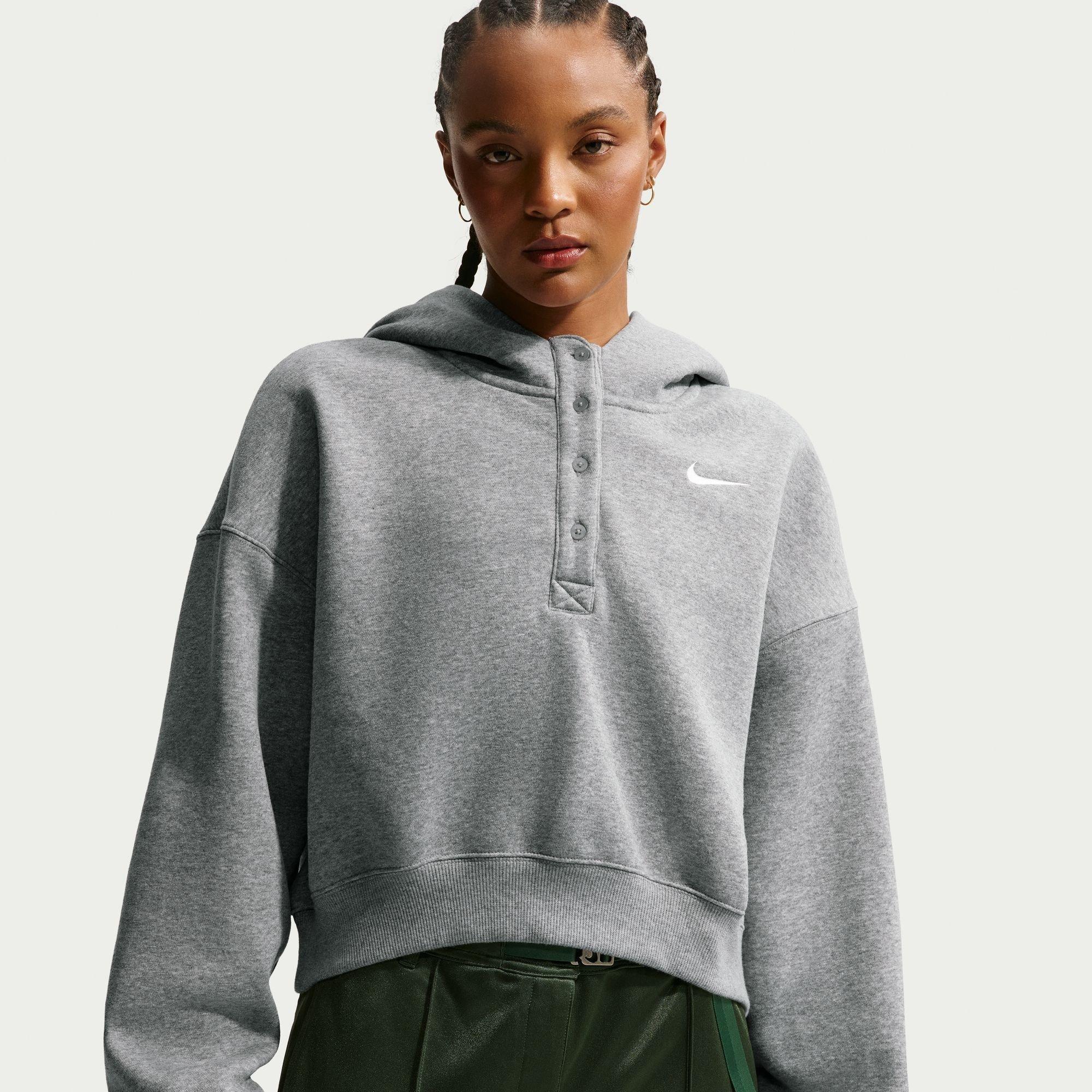 Dunkelgrau Heath - Nike - Nike W Nsw Phnx Flc Ld99 - 1