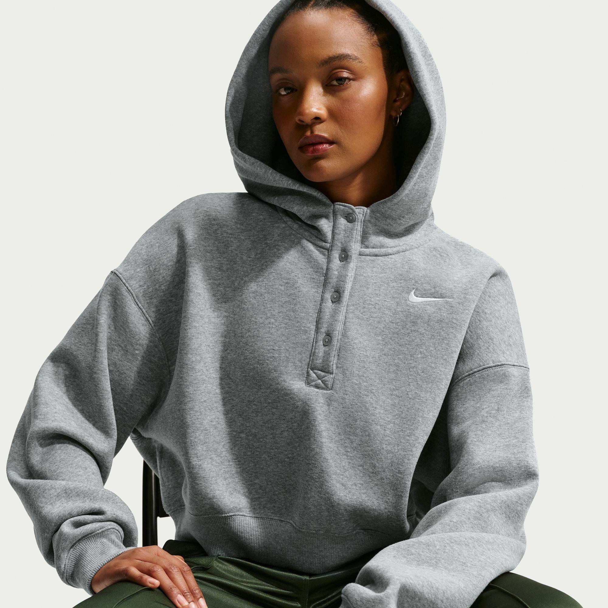 Dunkelgrau Heath - Nike - Nike W Nsw Phnx Flc Ld99 - 3