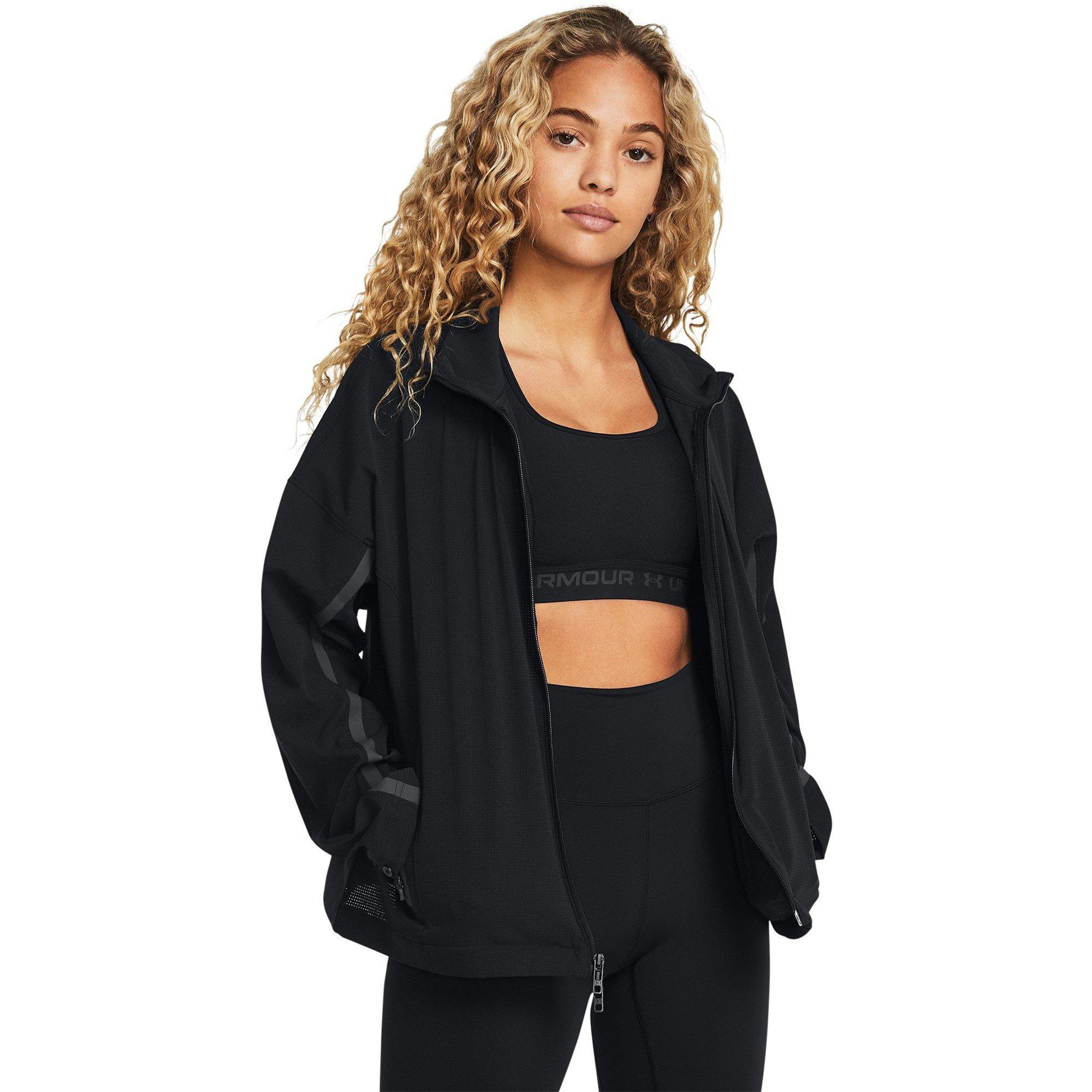 Black - Under Armour - Women's Vented Unstoppable Tracksuit Top - 3