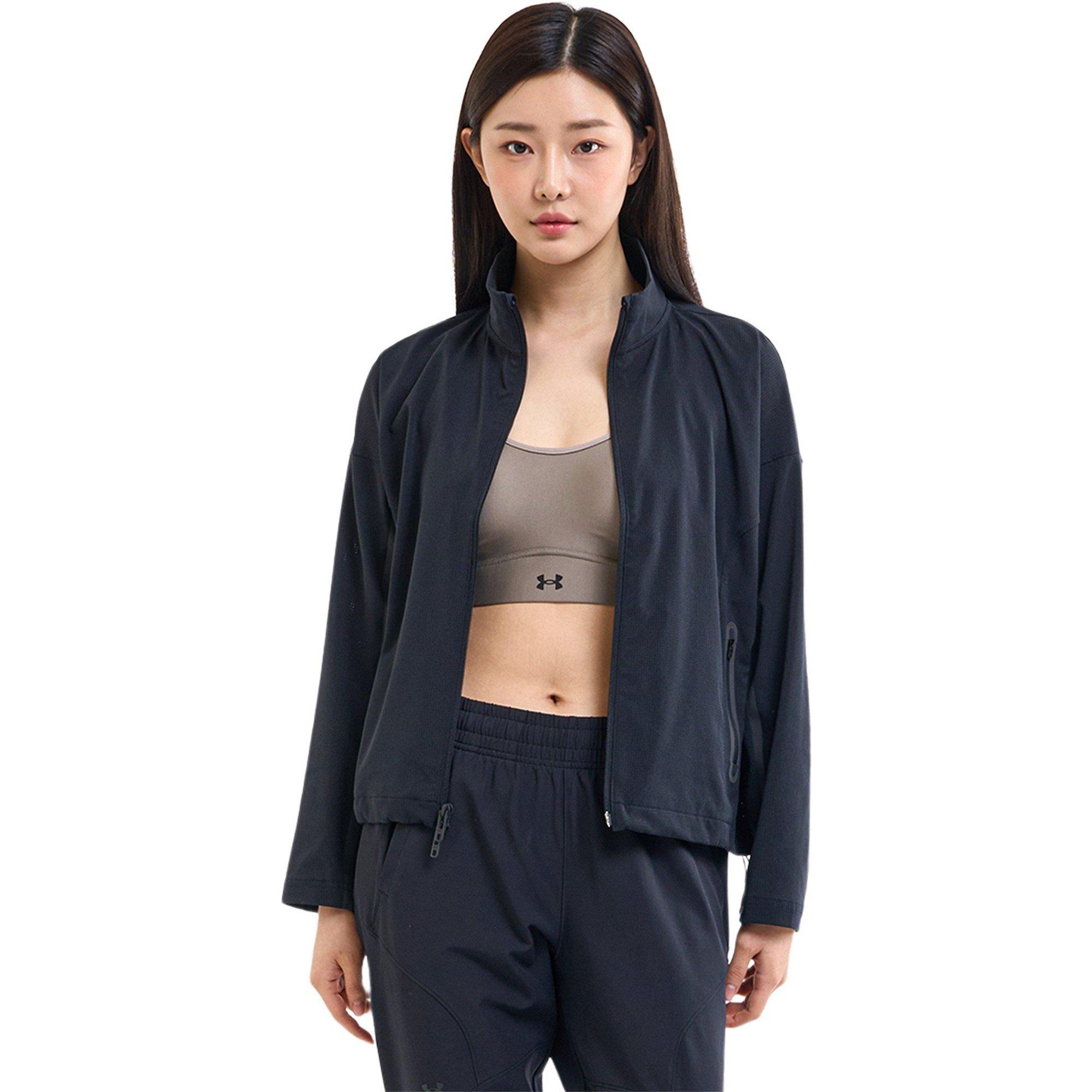 Black - Under Armour - Women's Vented Unstoppable Tracksuit Top - 9