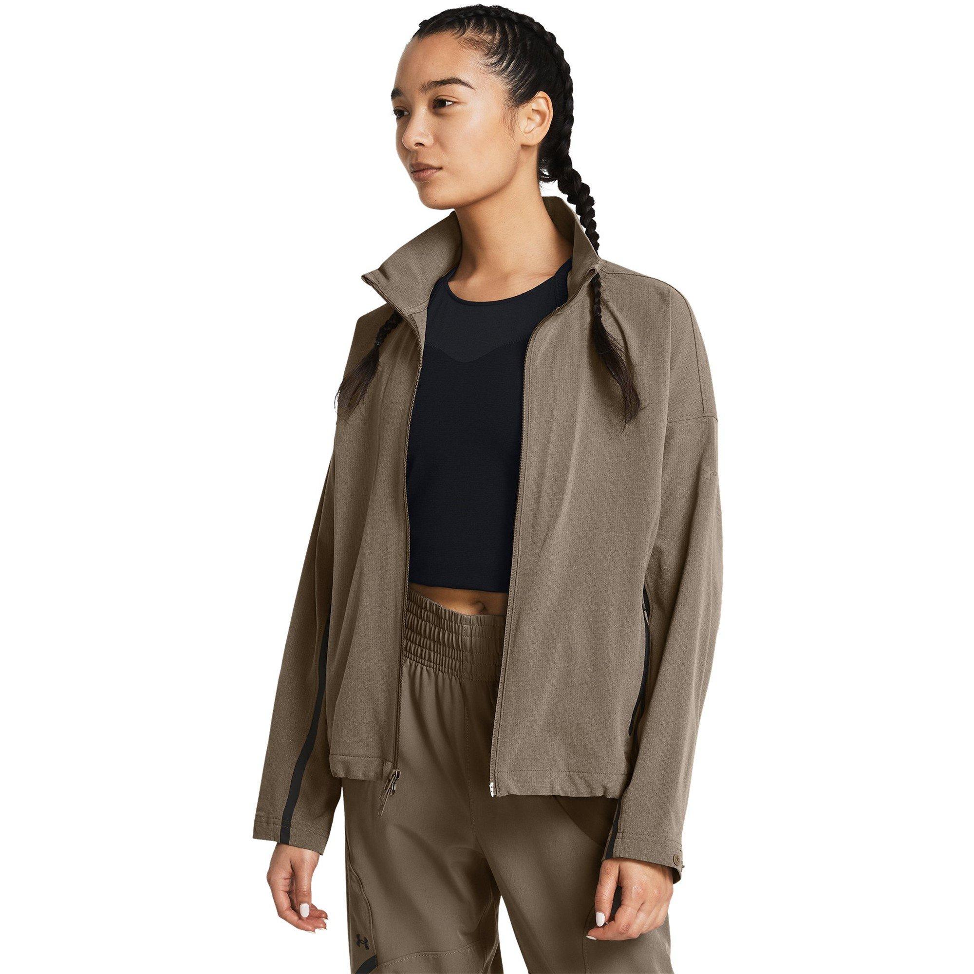 Brown - Under Armour - Women's Vented Unstoppable Tracksuit Top - 3