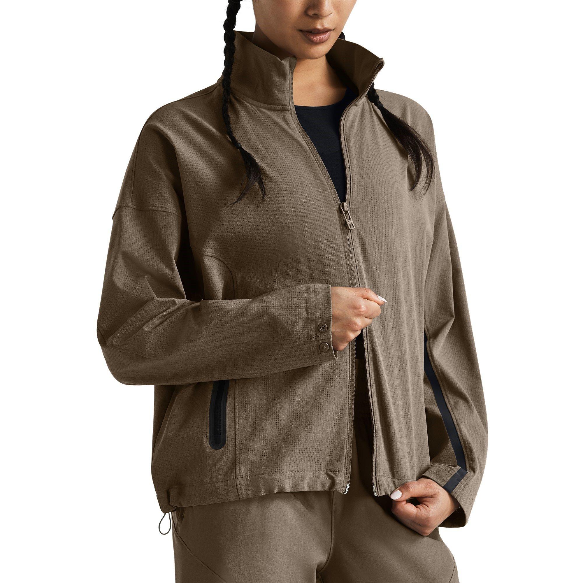 Brown - Under Armour - Women's Vented Unstoppable Tracksuit Top - 5