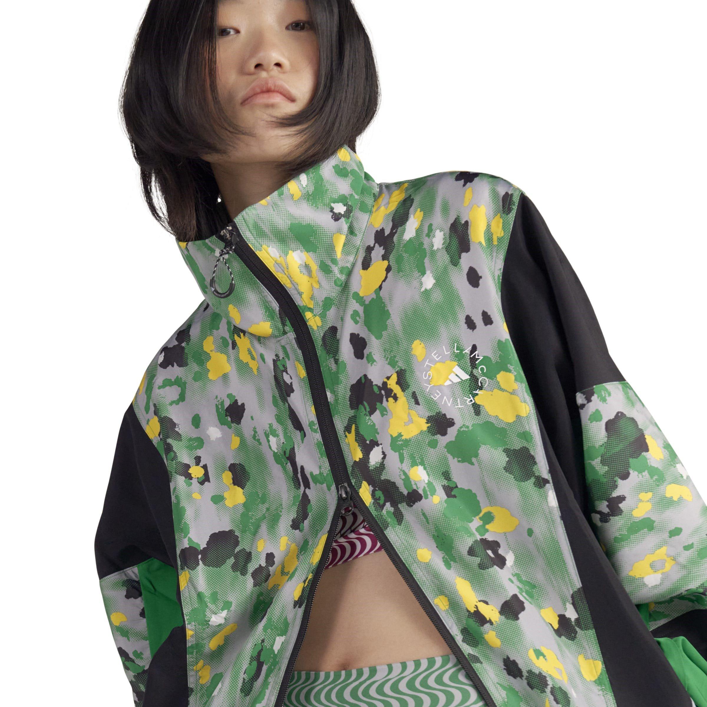 Black - adidas by Stella McCartney - Women's Printed Woven Tracksuit Top - 8