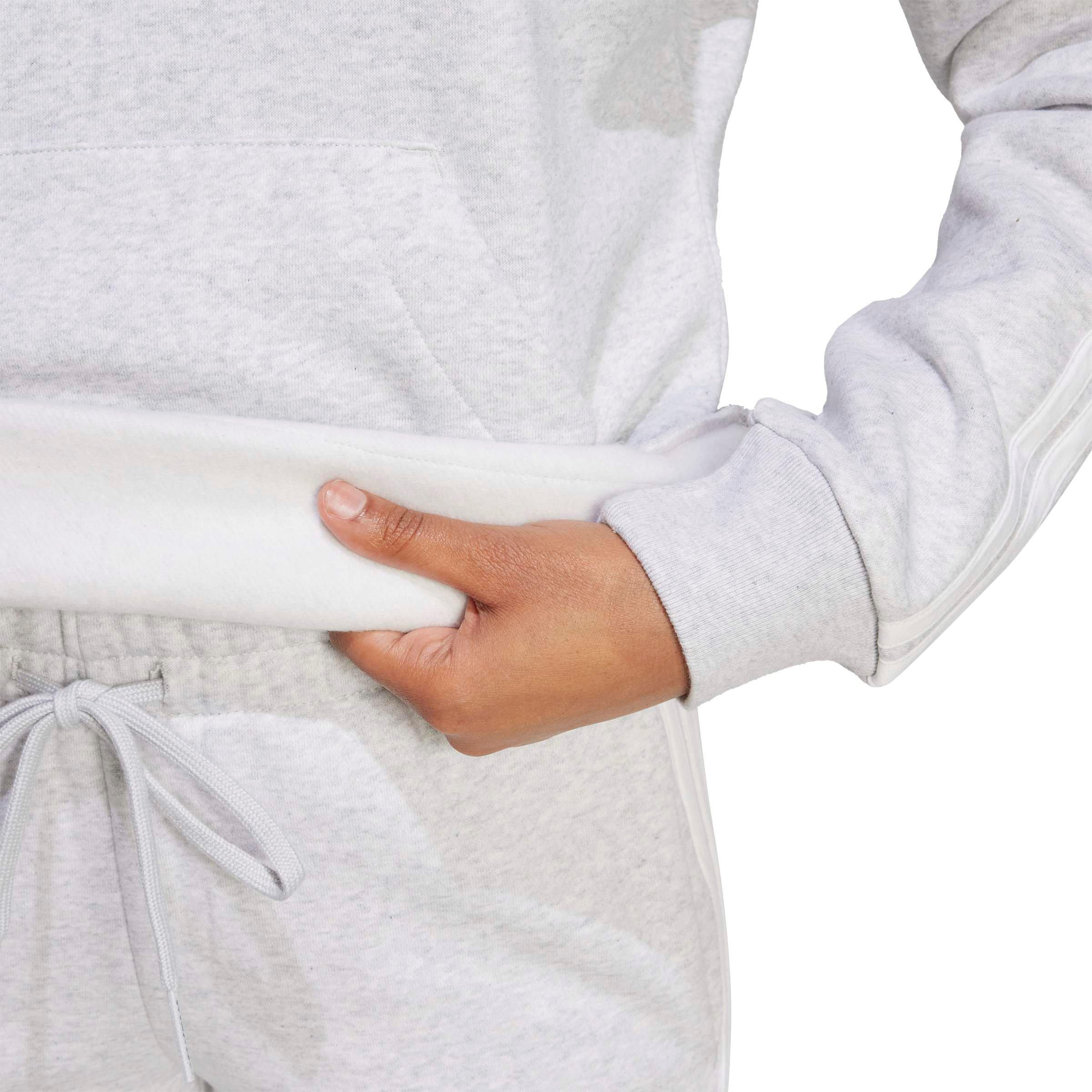 Gris clair - adidas - Essentials 3-Stripes Fleece Hoodie - 5