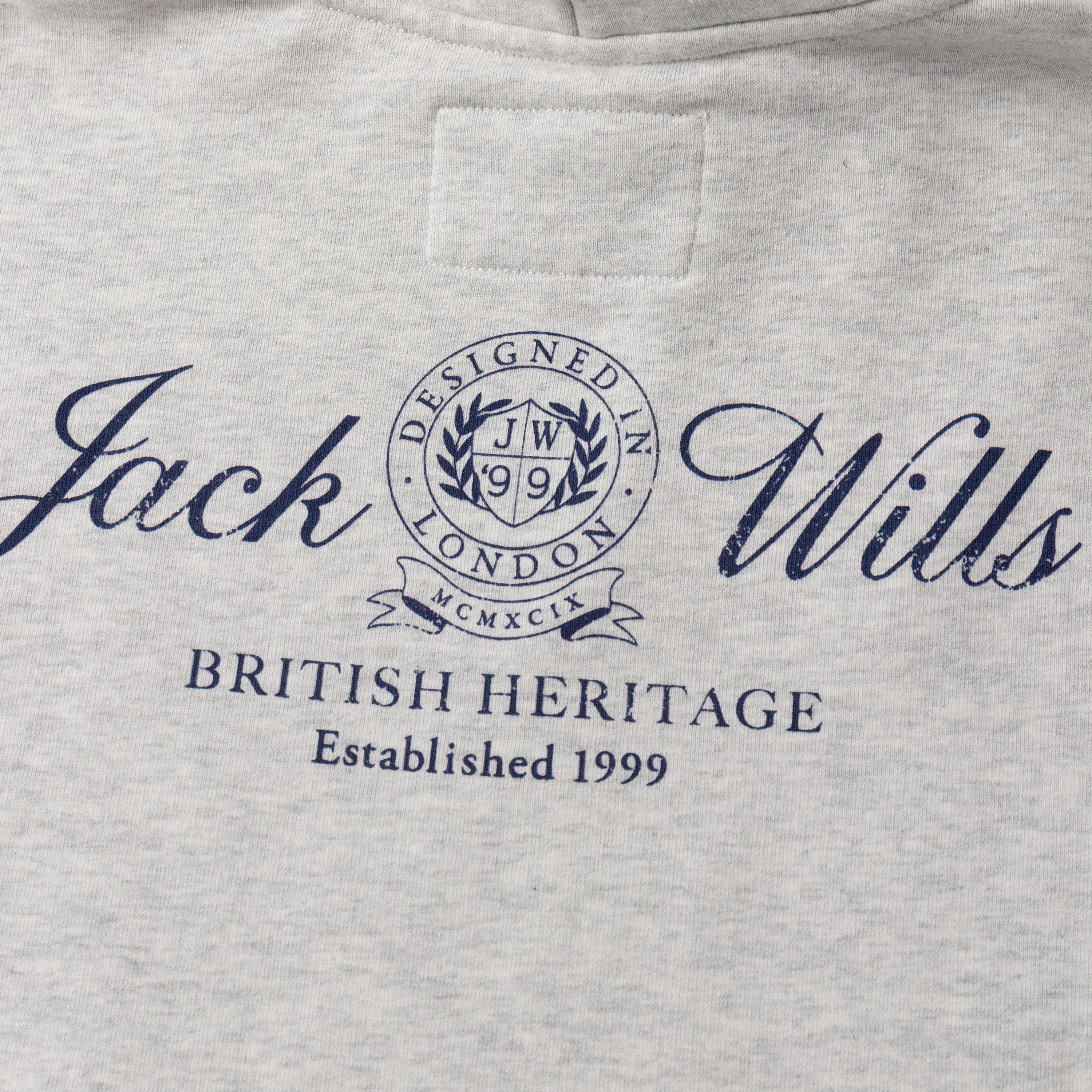 Grey Marl - Jack Wills - JW Emblem OTH Hoodie - 5