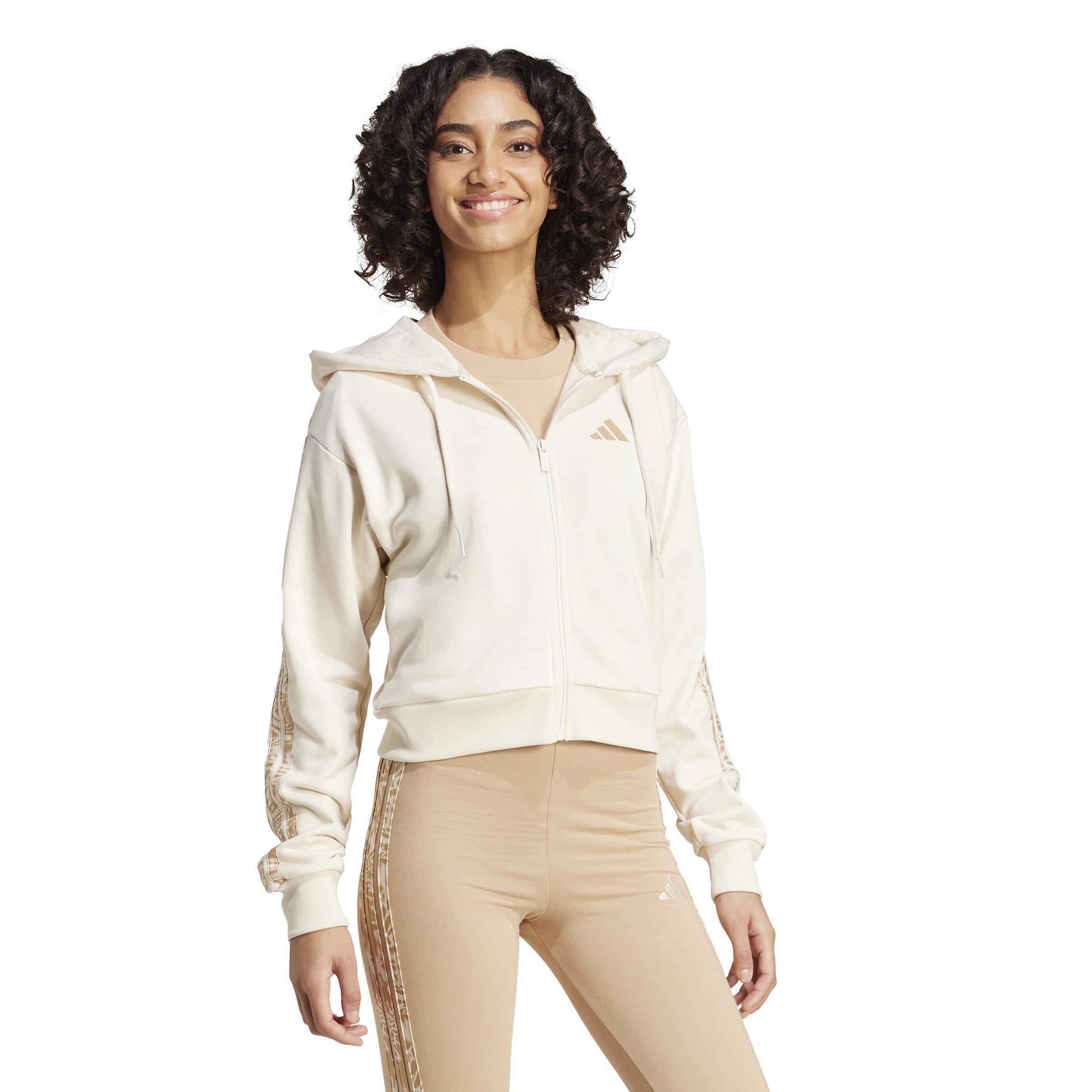 Wonwhi/Wonwhi - adidas - Essentials 3 Stripe Full-Zip Hoodie Womens - 4