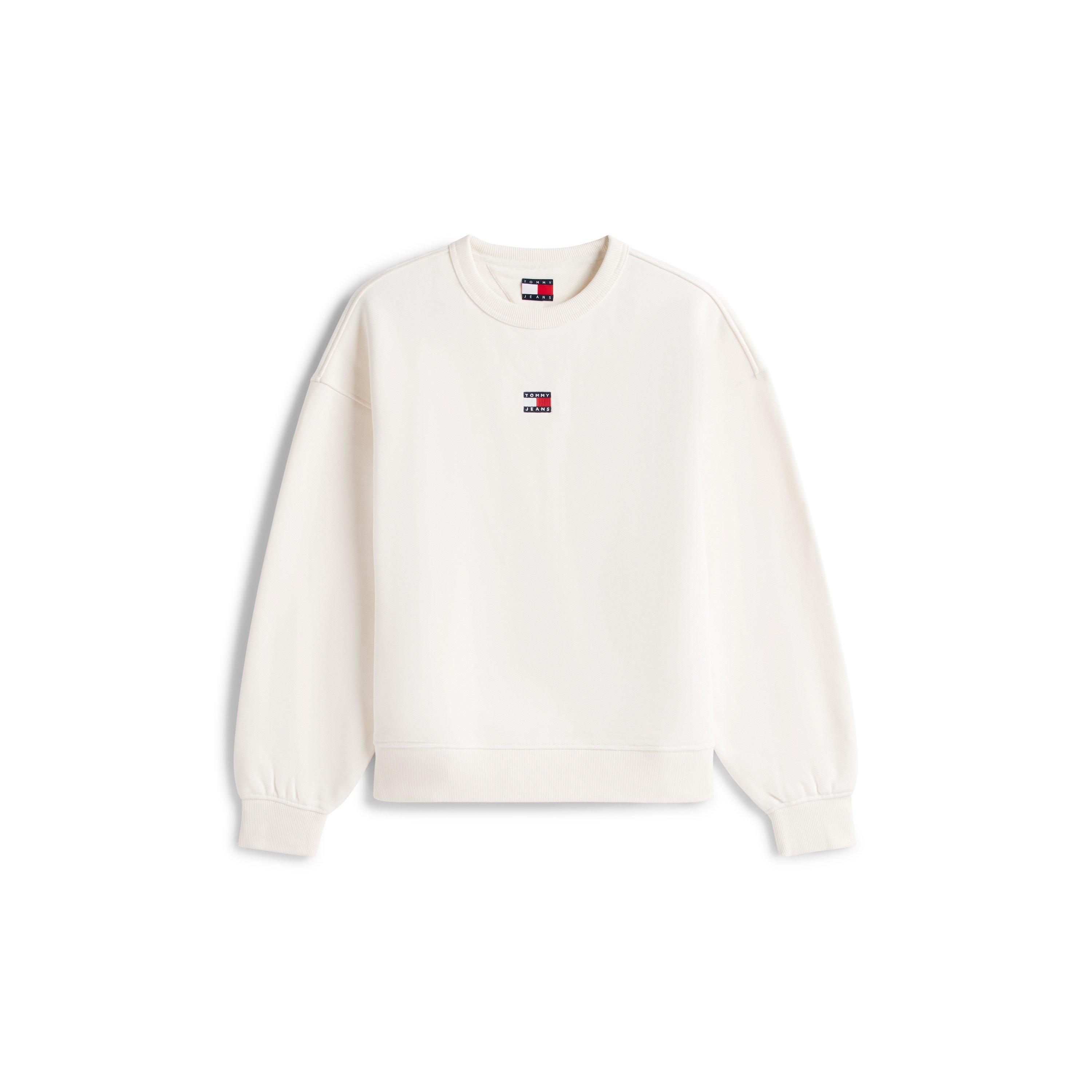 Tommy Jeans Women's Badge Crew Sweatshirt - White - 14 (L)