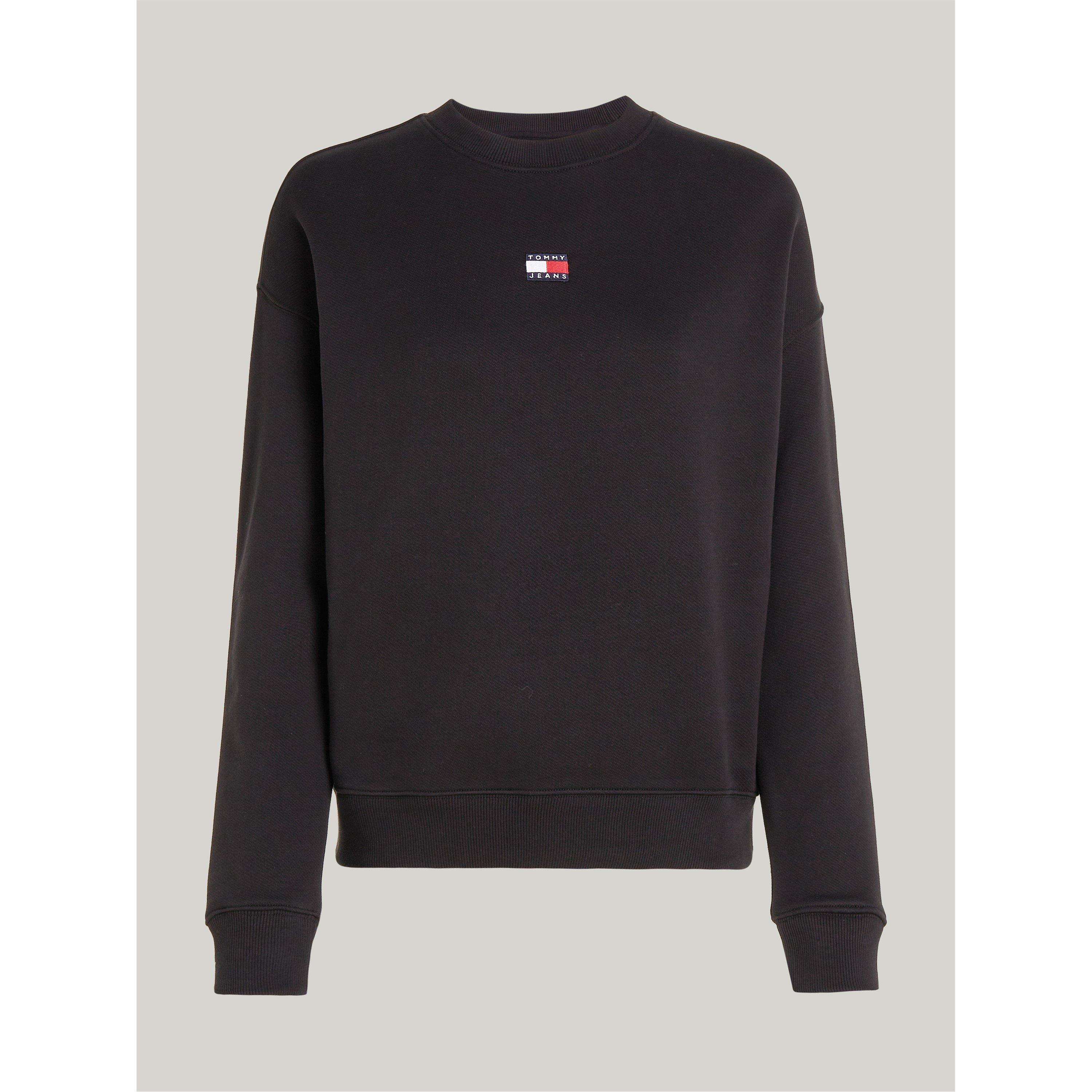 Tommy Jeans Women's Badge Crew Sweatshirt - Black - 12 (M)