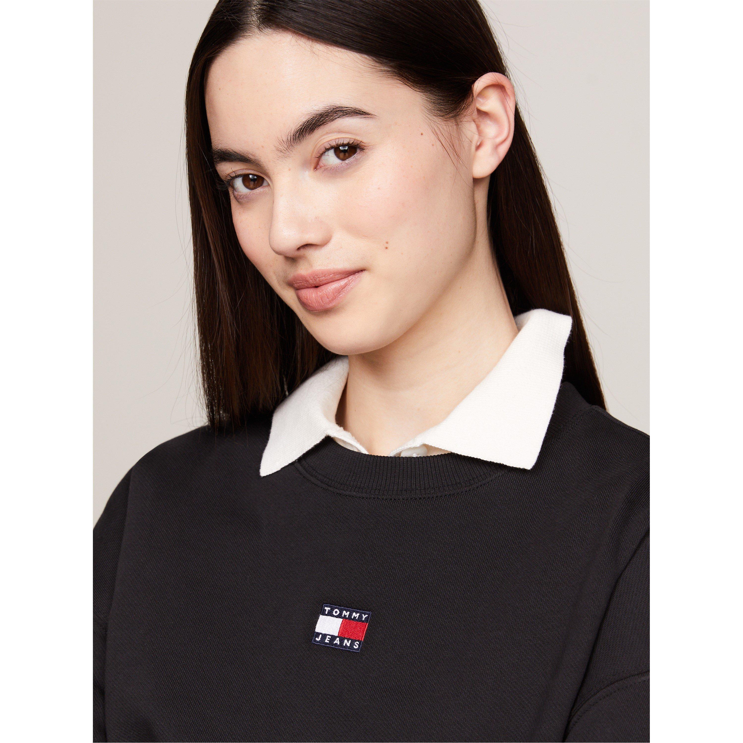 Black - Tommy Jeans - Women's Badge Crew Sweatshirt - 5