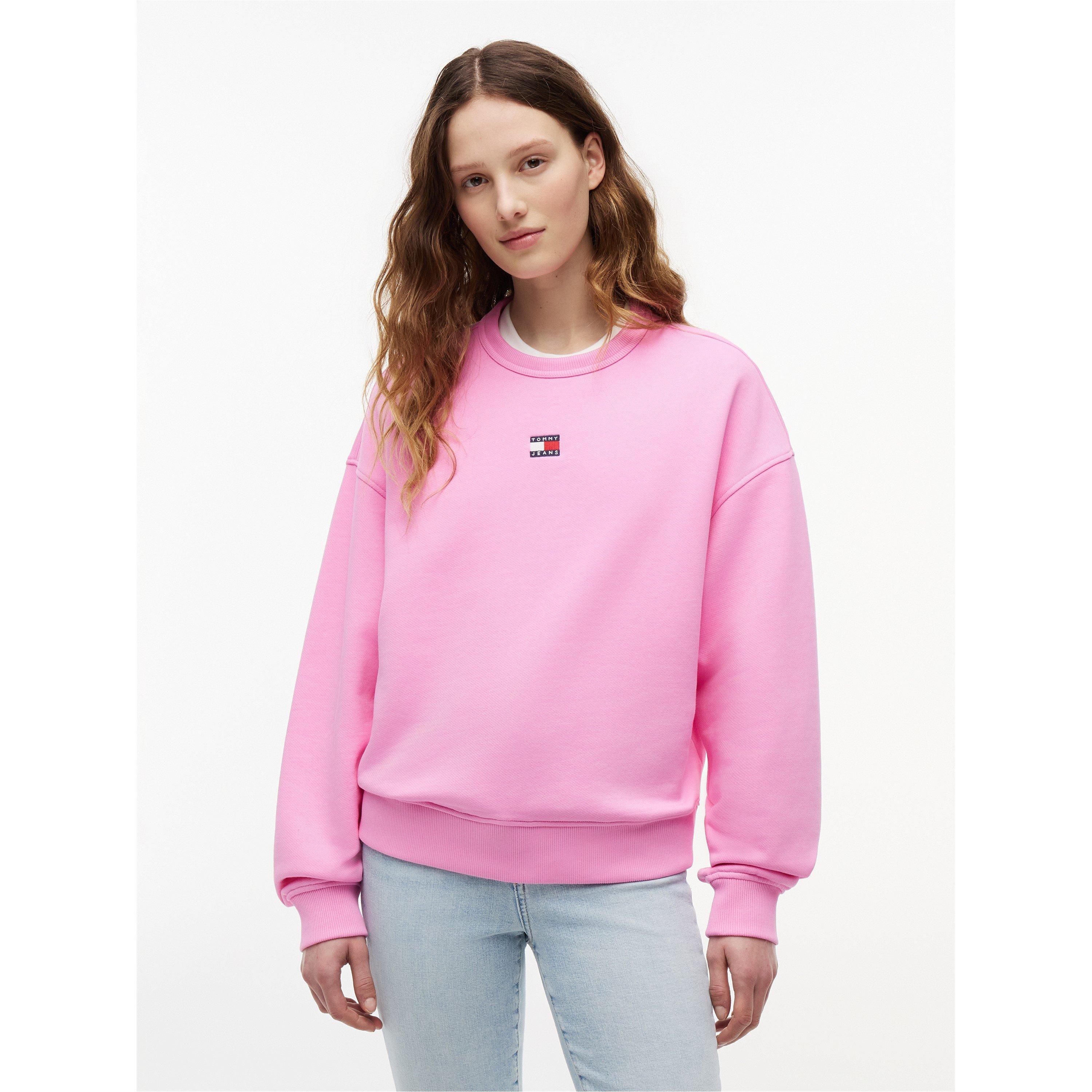 Pink Daisy - Tommy Jeans - Women's Badge Crew Sweatshirt - 2