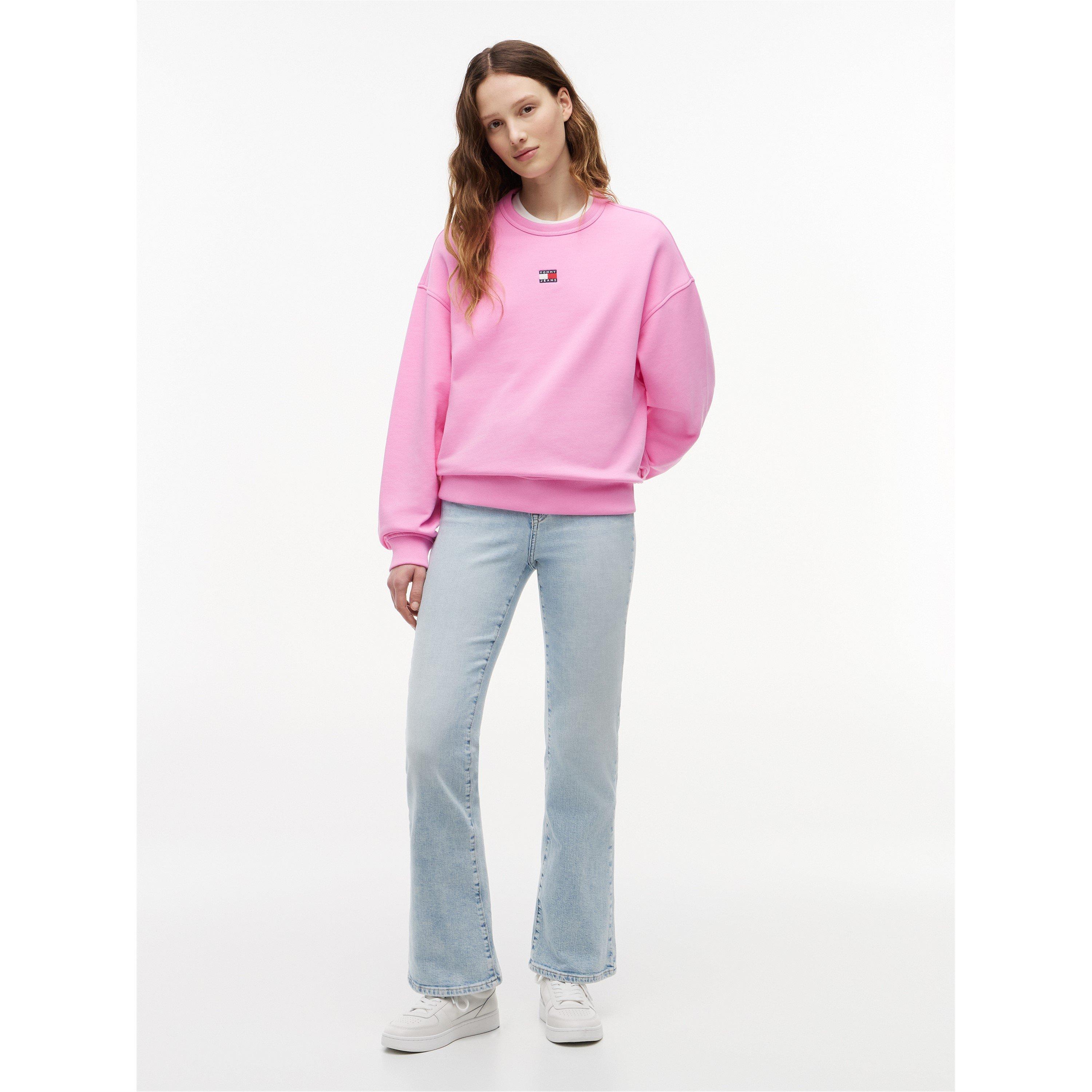 Pink Daisy - Tommy Jeans - Women's Badge Crew Sweatshirt - 3