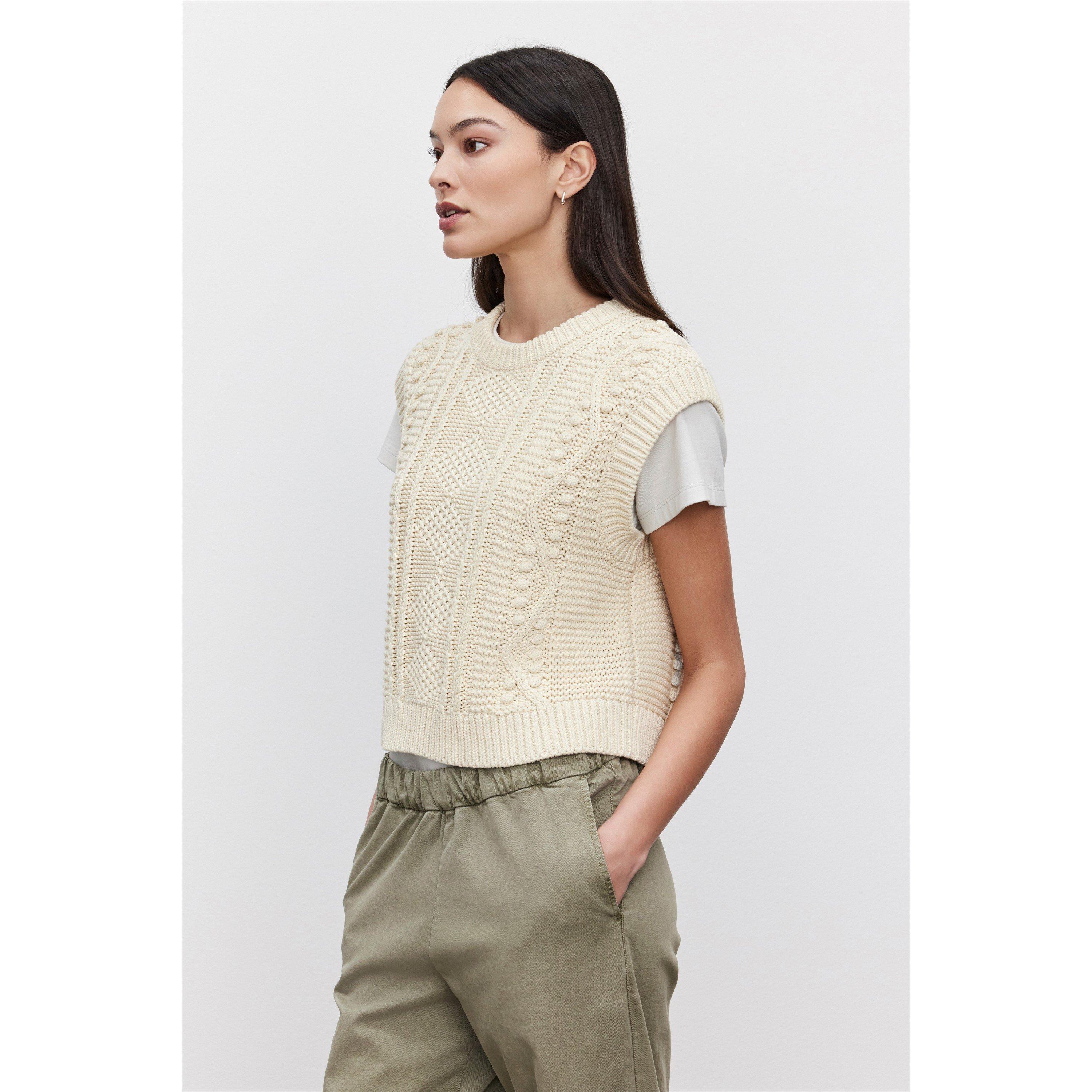 Velvet By Graham And Spencer Women's Crew Sweatshirt - Ivory - 12 (M)