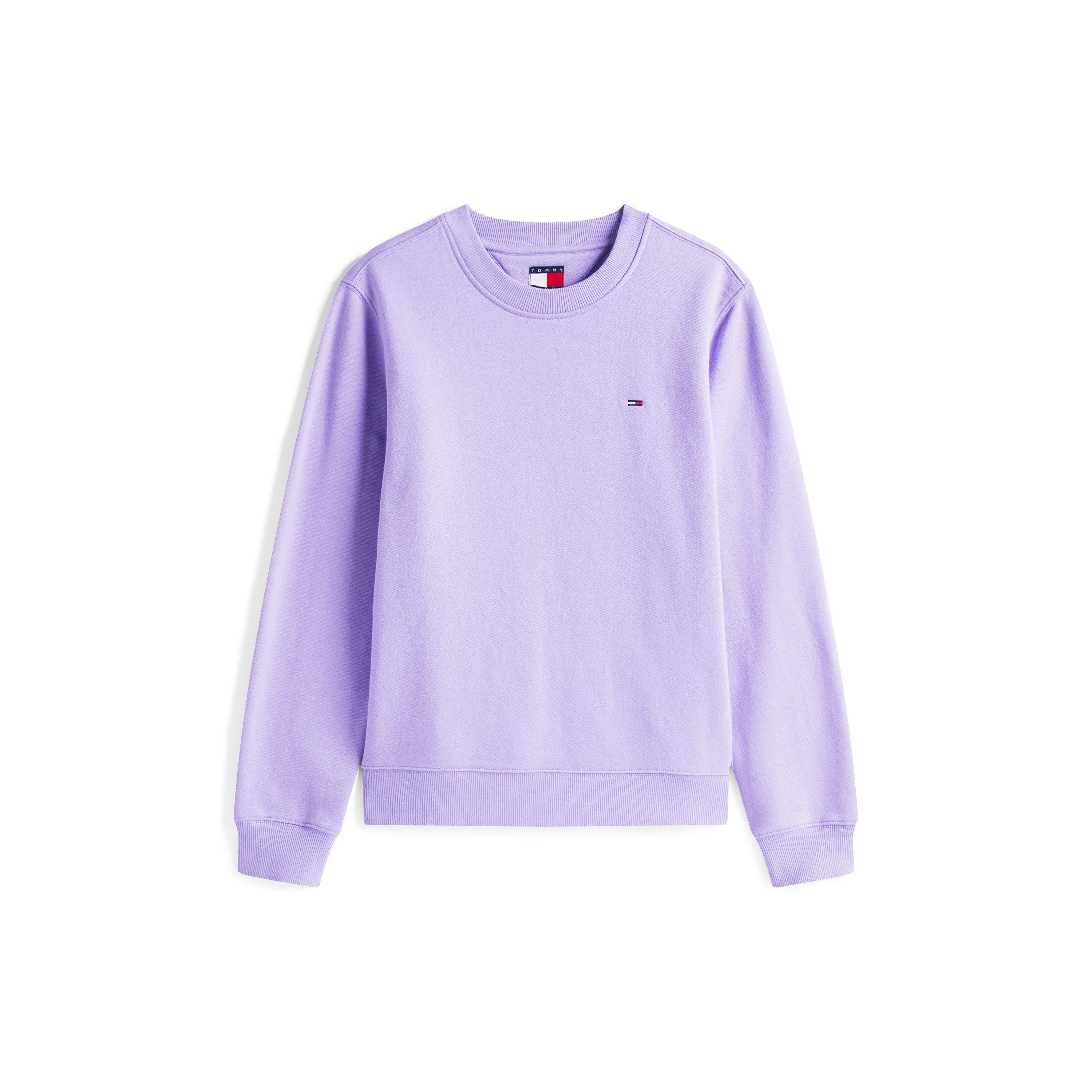 Ophelia Purple - Tommy Jeans - Women's Flag Relaxed Fit Crew Sweatshirt - 1