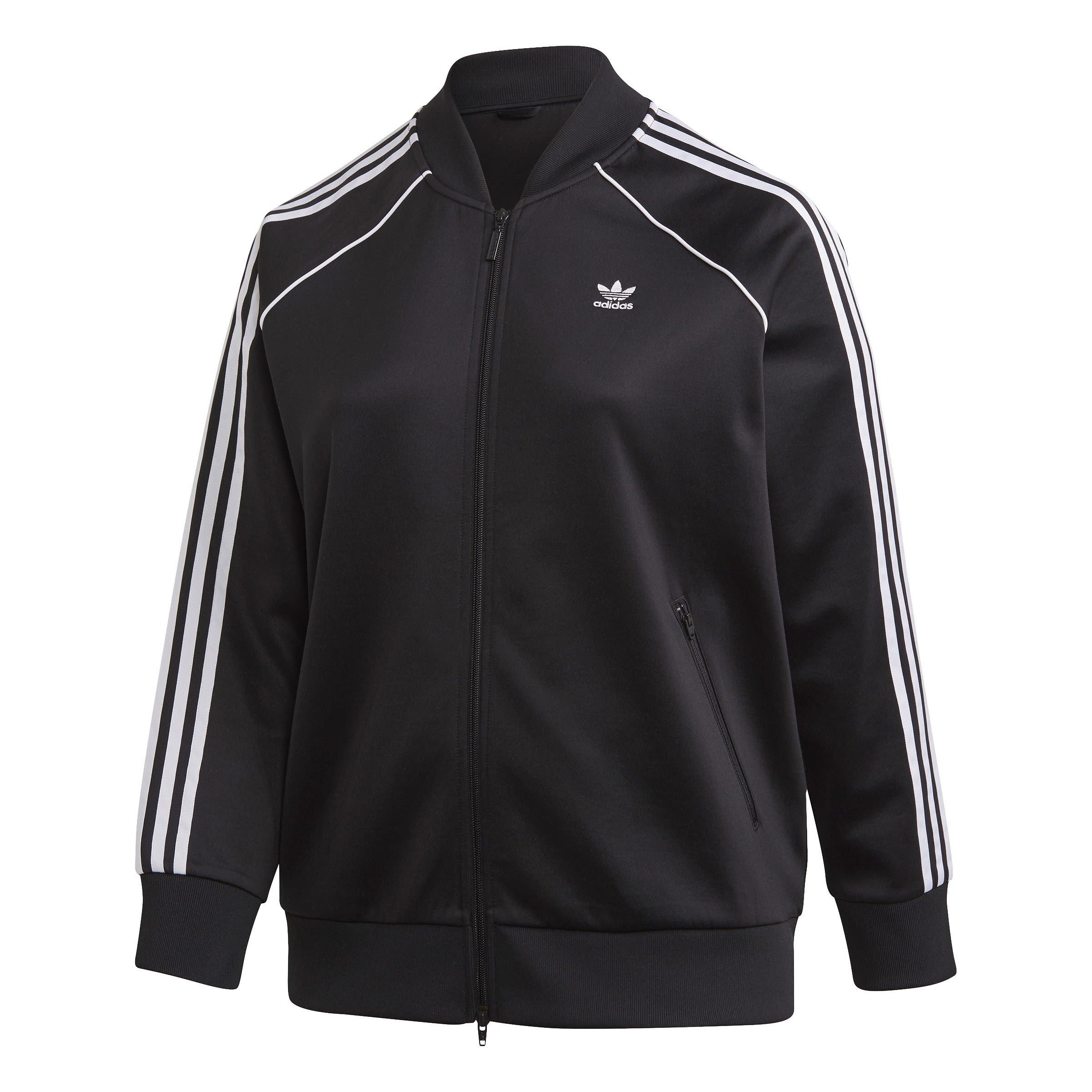 Black - adidas Originals - Women's Three Stripe Tracksuit Top - 1