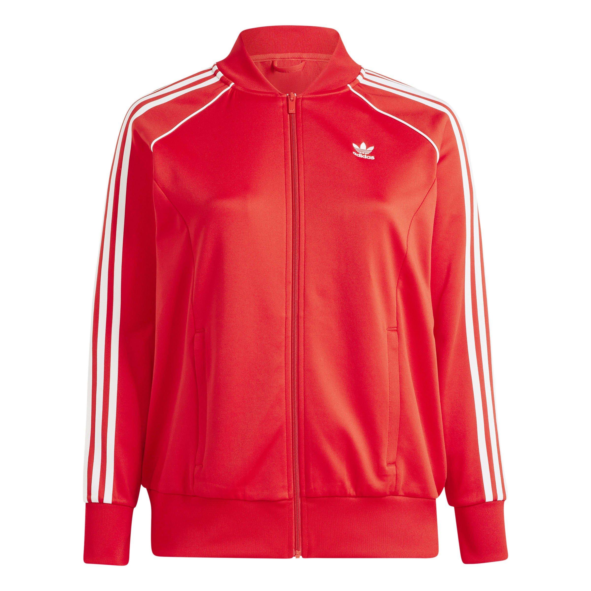 Red - adidas Originals - adidas Signature Three Stripe Track Top Womens - 1