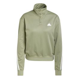 adidas Iconic Wrapping 3 Stripes Snap Tracksuit Top Womens