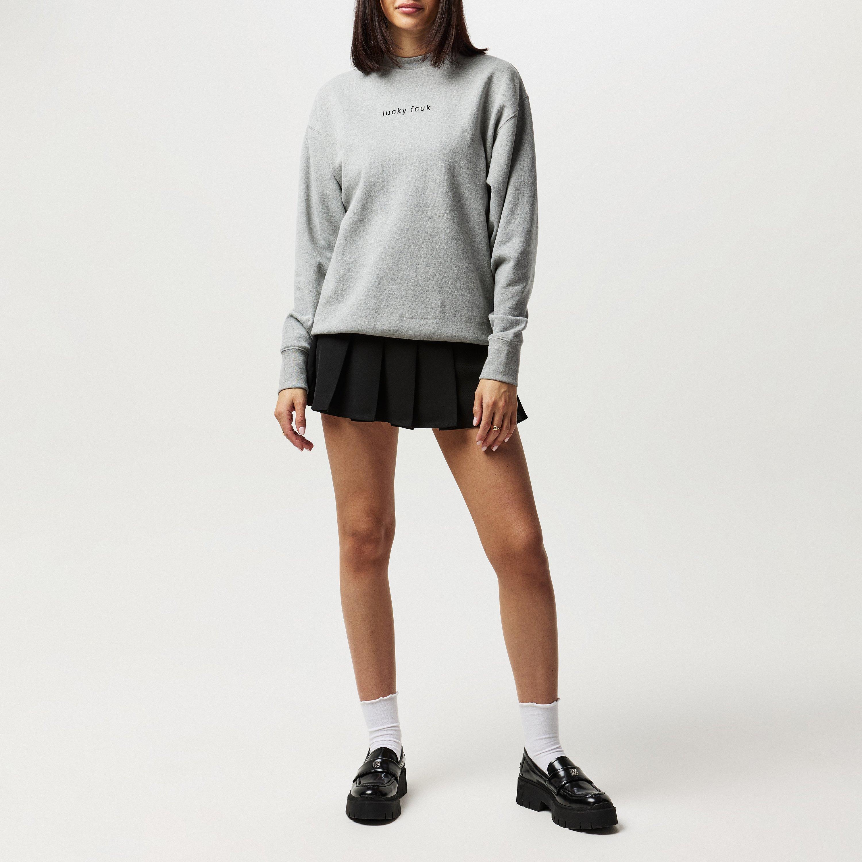 LUCKY FCUK - FCUK - Women's Slogan Crew-Neck Sweatshirt - 4