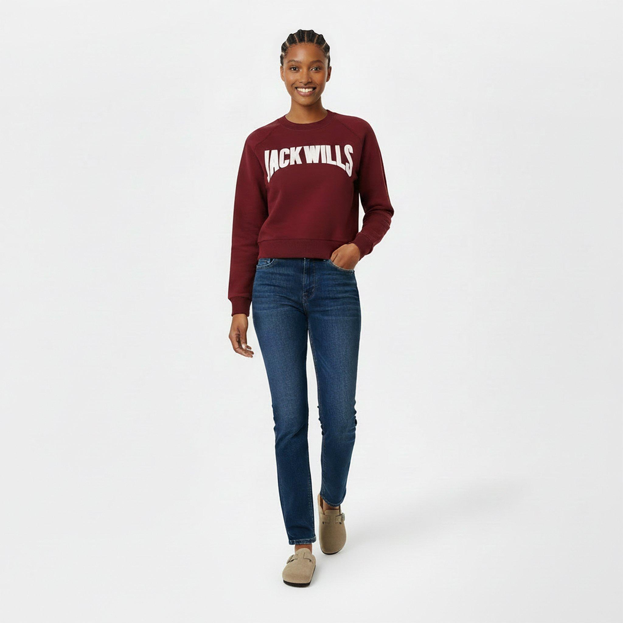 Burgundija - Jack Wills - Women's JW Varsity Crew Sweatshirt - 5