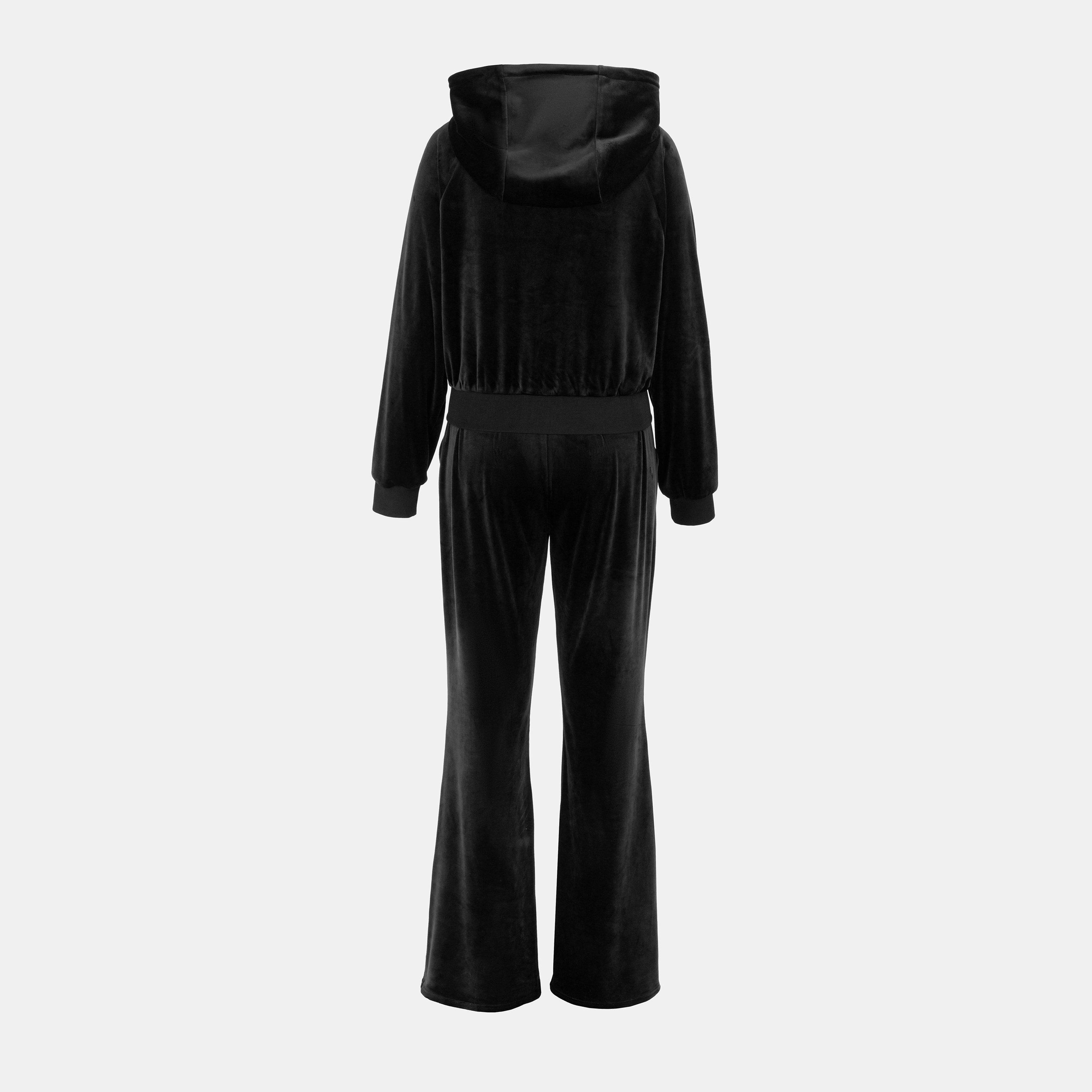 Black - Miso - Velour Tracksuit - 2