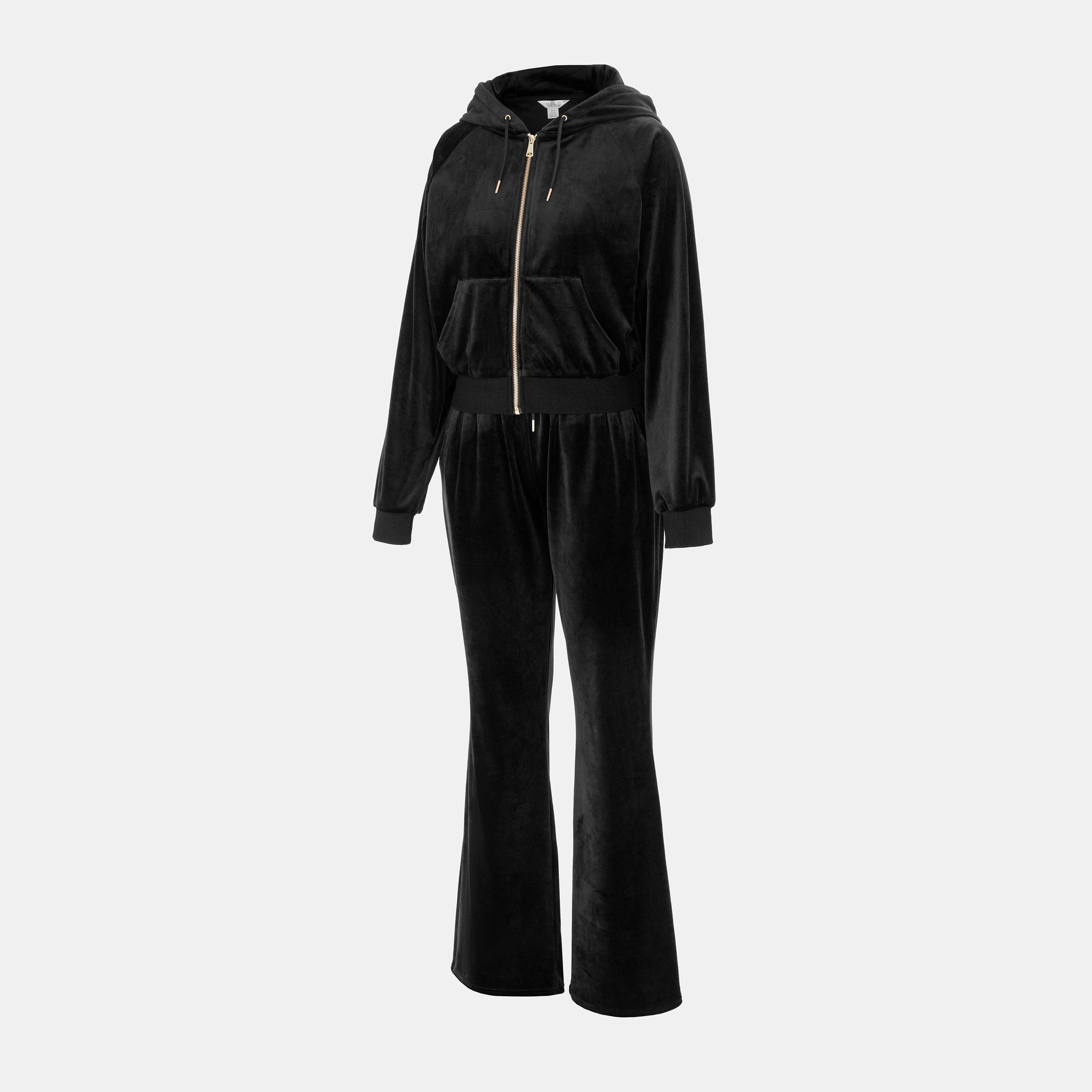 Black - Miso - Velour Tracksuit - 3