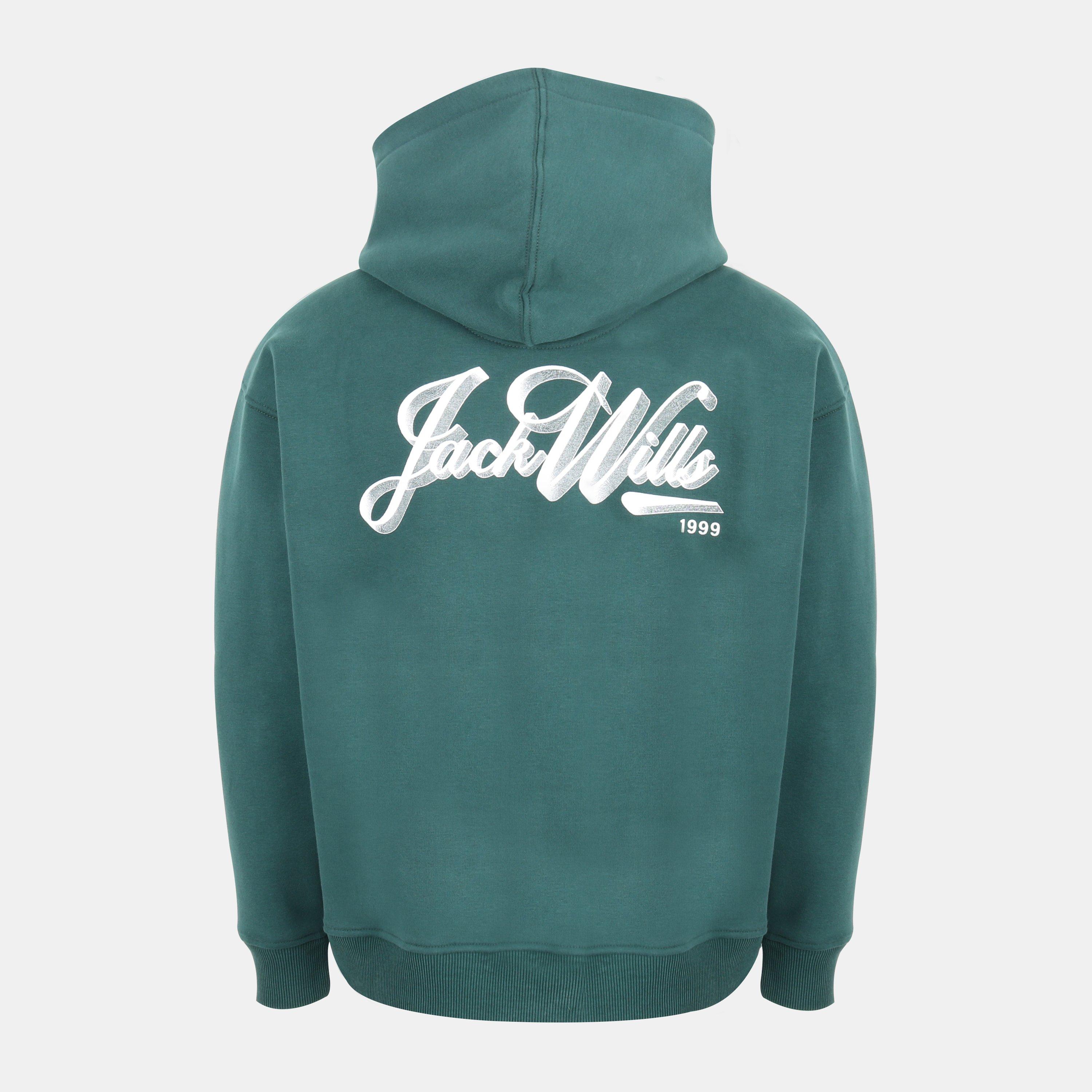 Green/White - Jack Wills - JW Script Hoodie - 2
