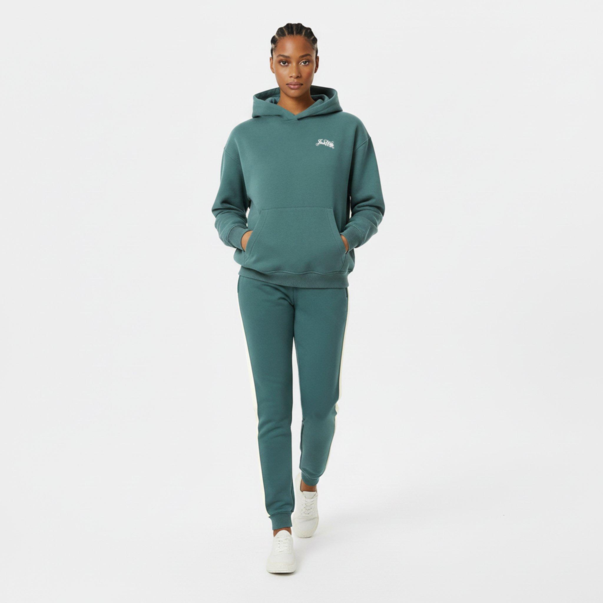 Green/White - Jack Wills - Women's JW Script Hoodie - 5
