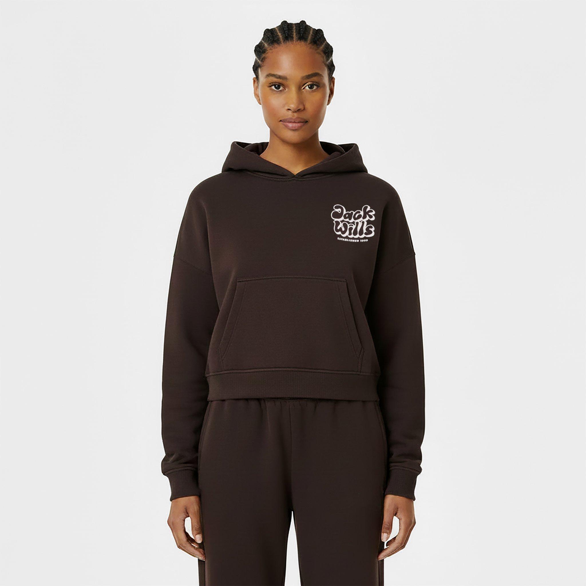 Chocolate - Jack Wills - Women's JW Bubble Hoodie - 3