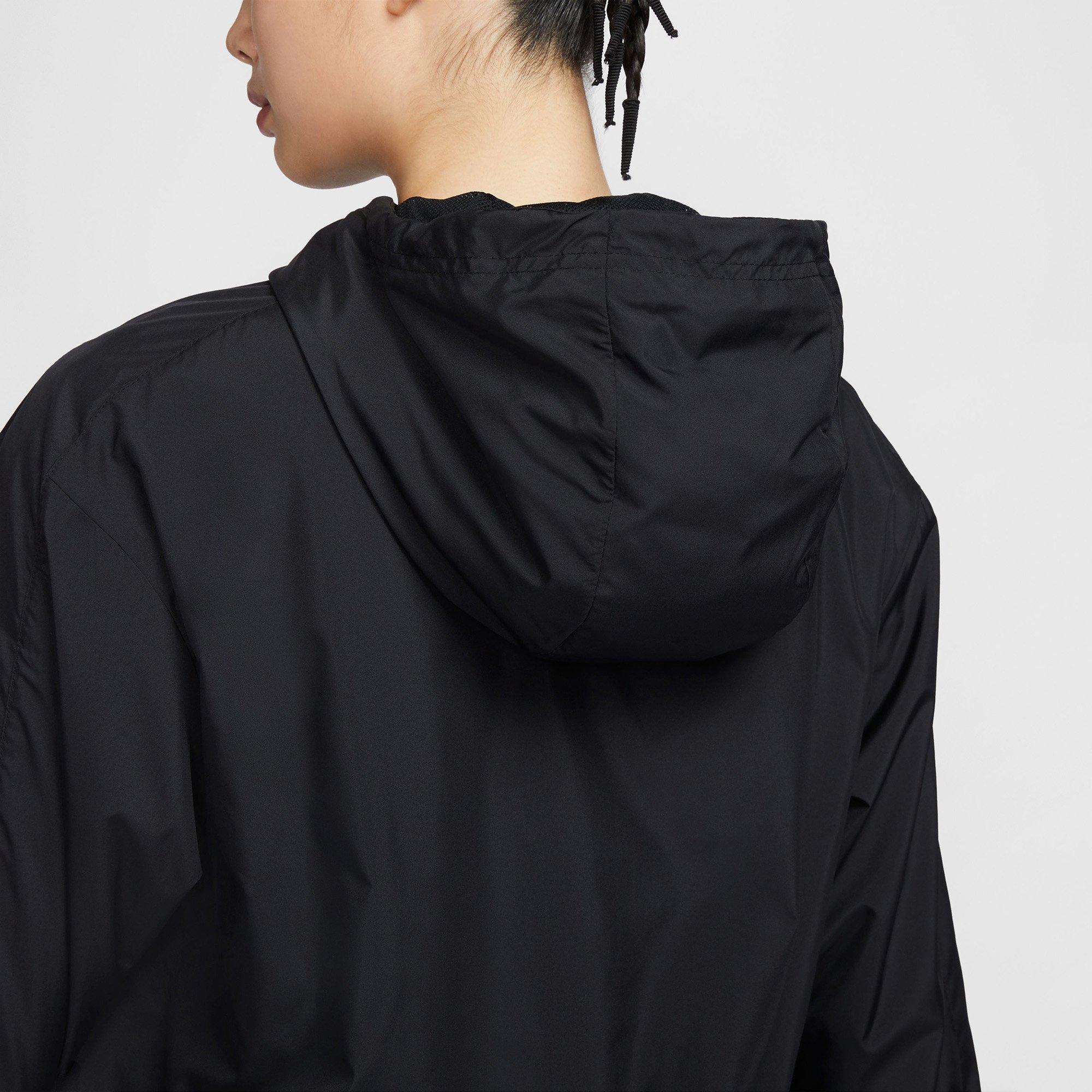 Black/White - Nike - Sportswear Classic Wovens Womens Loose UV Protection Hooded Jacket - 4