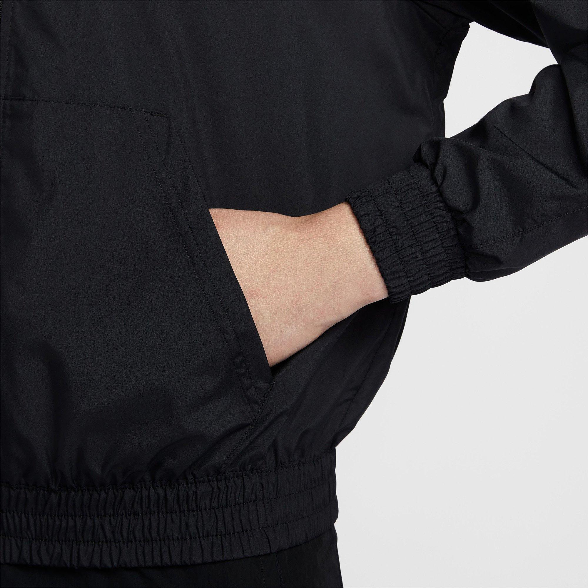 Black/White - Nike - Sportswear Classic Wovens Womens Loose UV Protection Hooded Jacket - 5