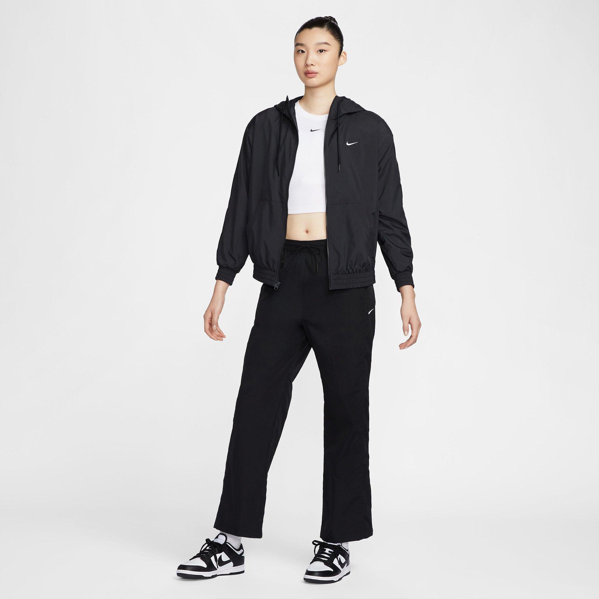 Black/White - Nike - Sportswear Classic Wovens Womens Loose UV Protection Hooded Jacket - 7