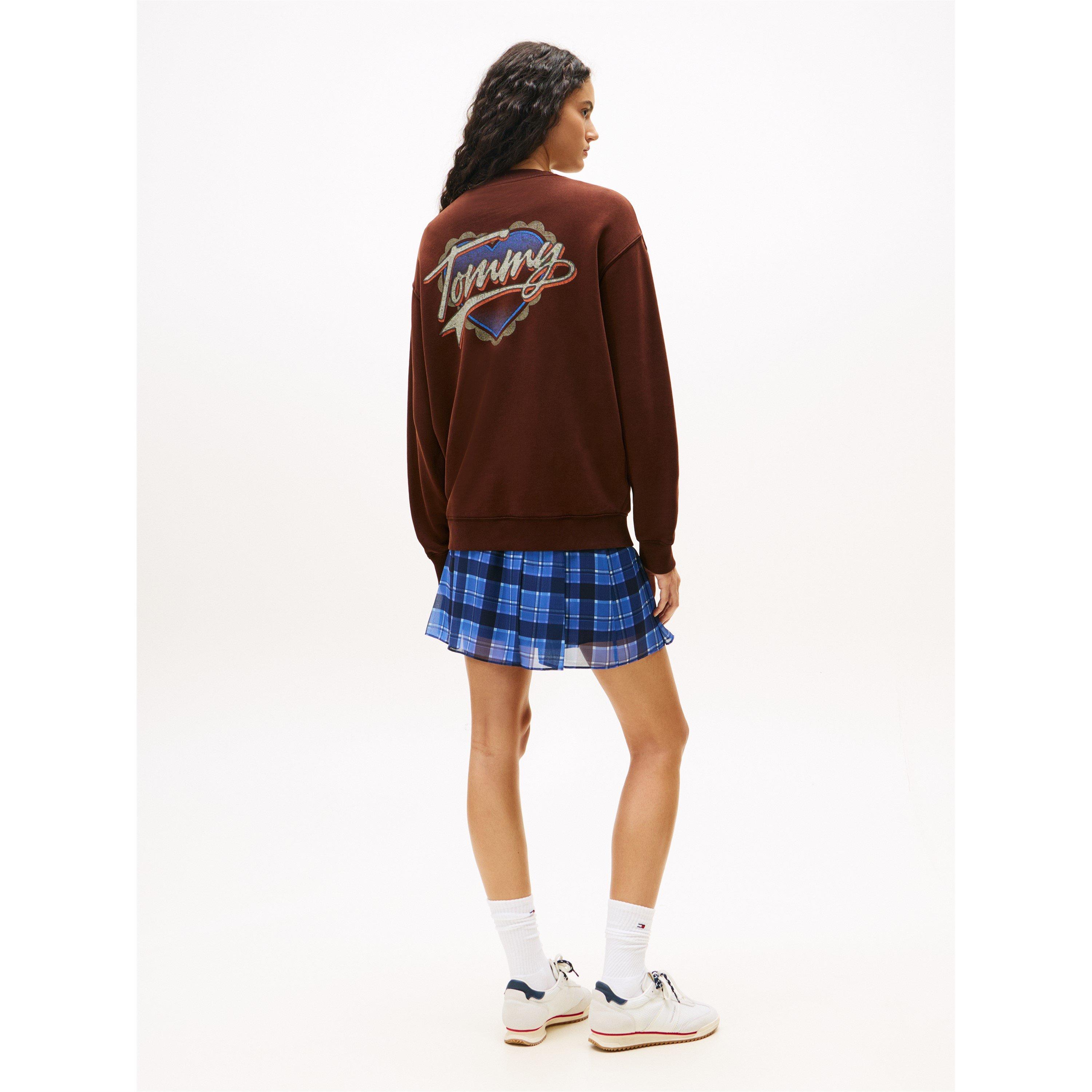 Rich Brown - Tommy Jeans - Women's Heart Cotton Crew Sweatshirt - 4